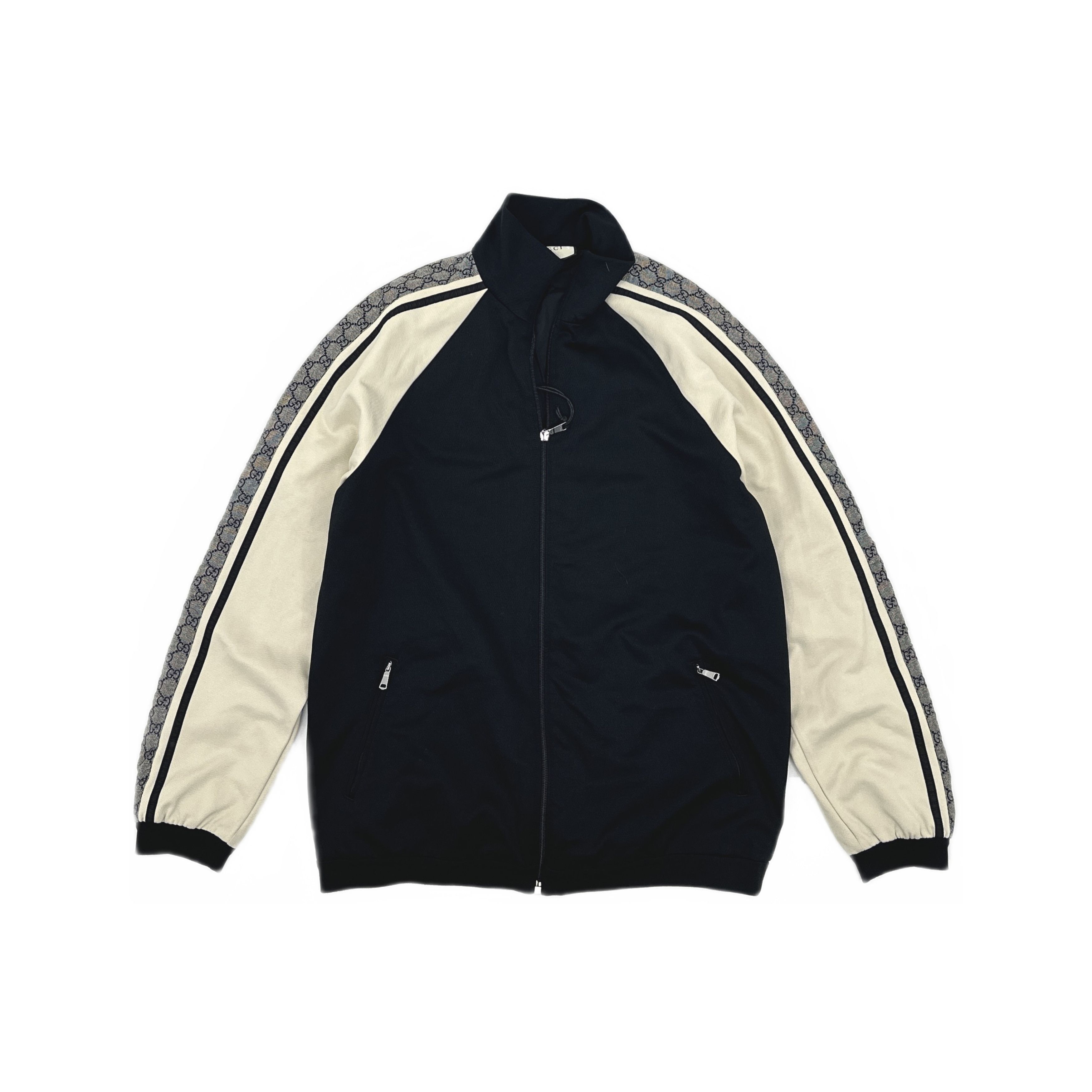 Gucci Gucci GG Logo Sleeve Track Jacket Black Size M Size US M / EU 48-50 / 2 - 1 Thumbnail