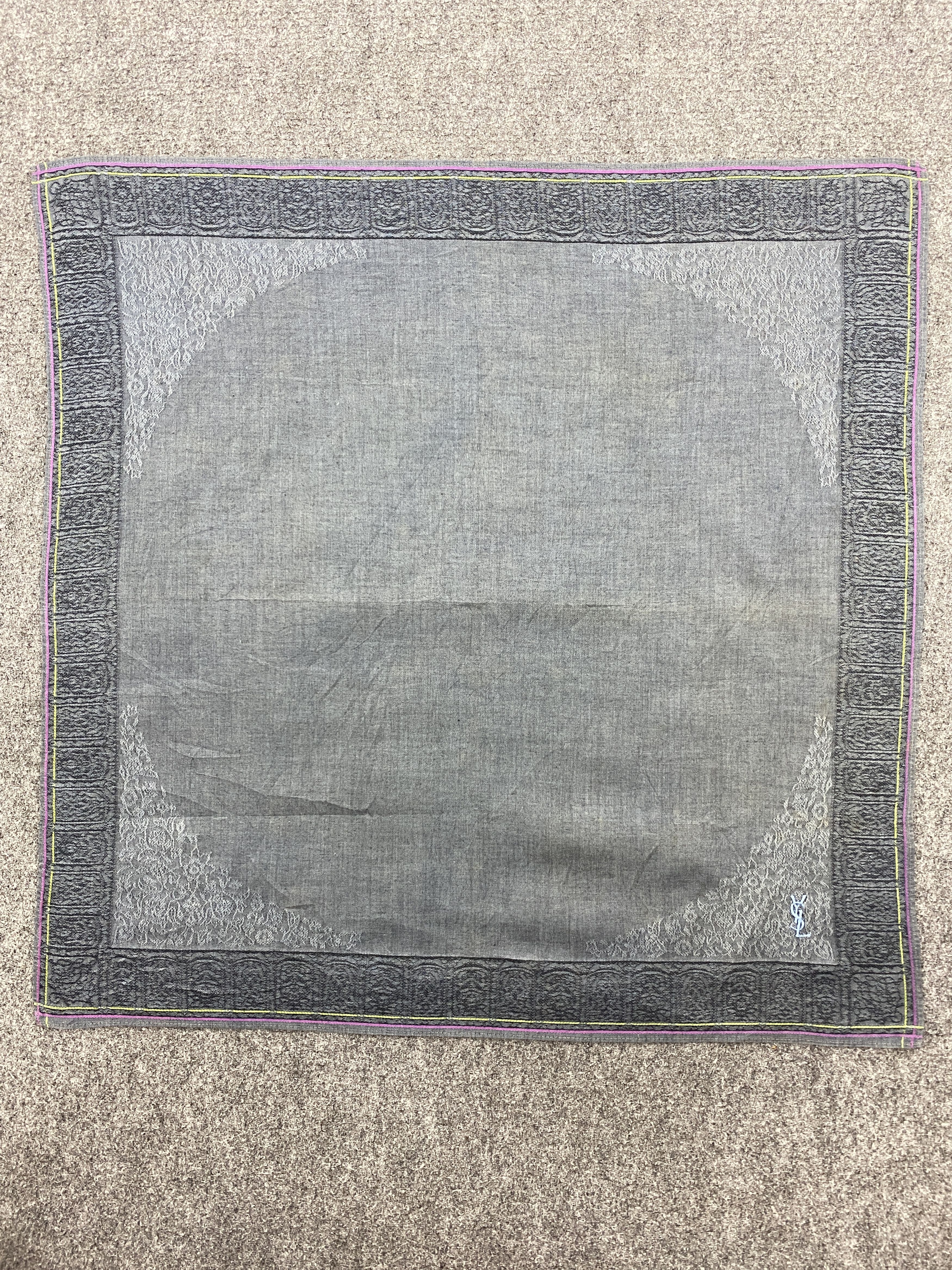 Yves Saint Laurent Yves Saint Laurent Handkerchief / Neckerchief HKC0887 Size ONE SIZE - 4 Thumbnail