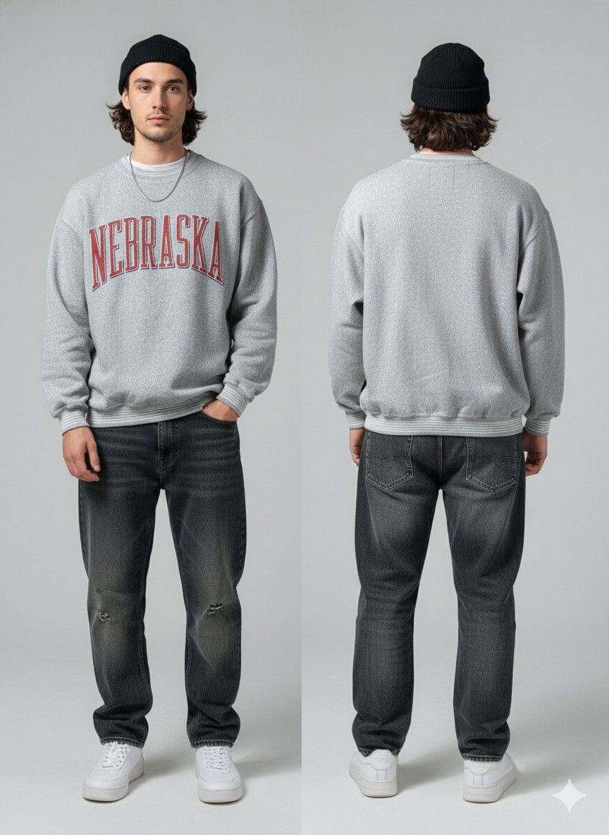 Gear for Sports 🔥Real Vintage Gear For Sports Nebraska Crewneck Sweatshirt Size US M / EU 48-50 / 2 - 1 Thumbnail