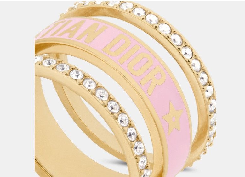 Dior o1w1db11224 Size: OS / Ring Set in Gold & Pink Size ONE SIZE - 4 Thumbnail