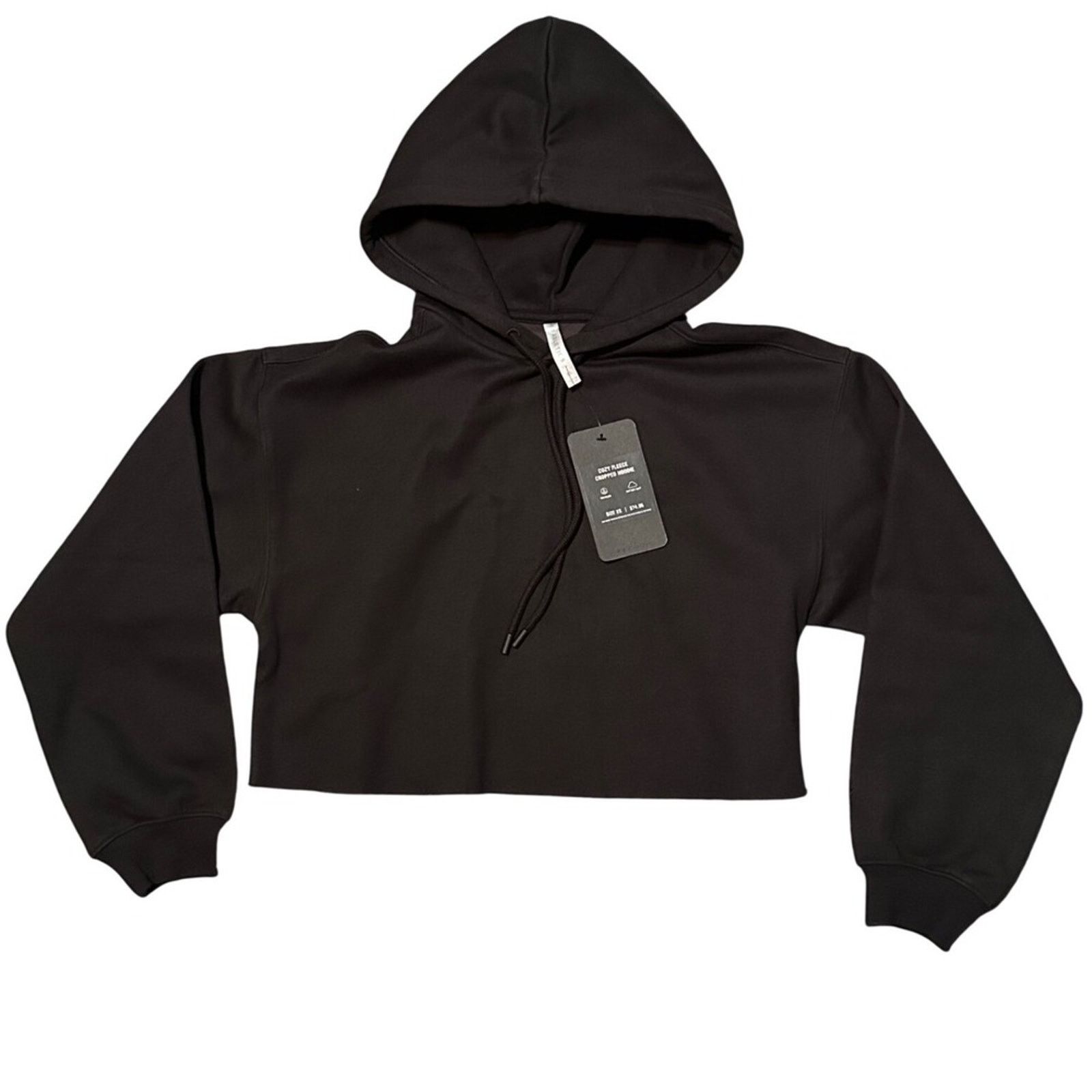 Fabletics Fabletics Black Cropped Hoodie Sweatshirt Casual Womens XS Size XS / US 0-2 / IT 36-38 - 1 Thumbnail
