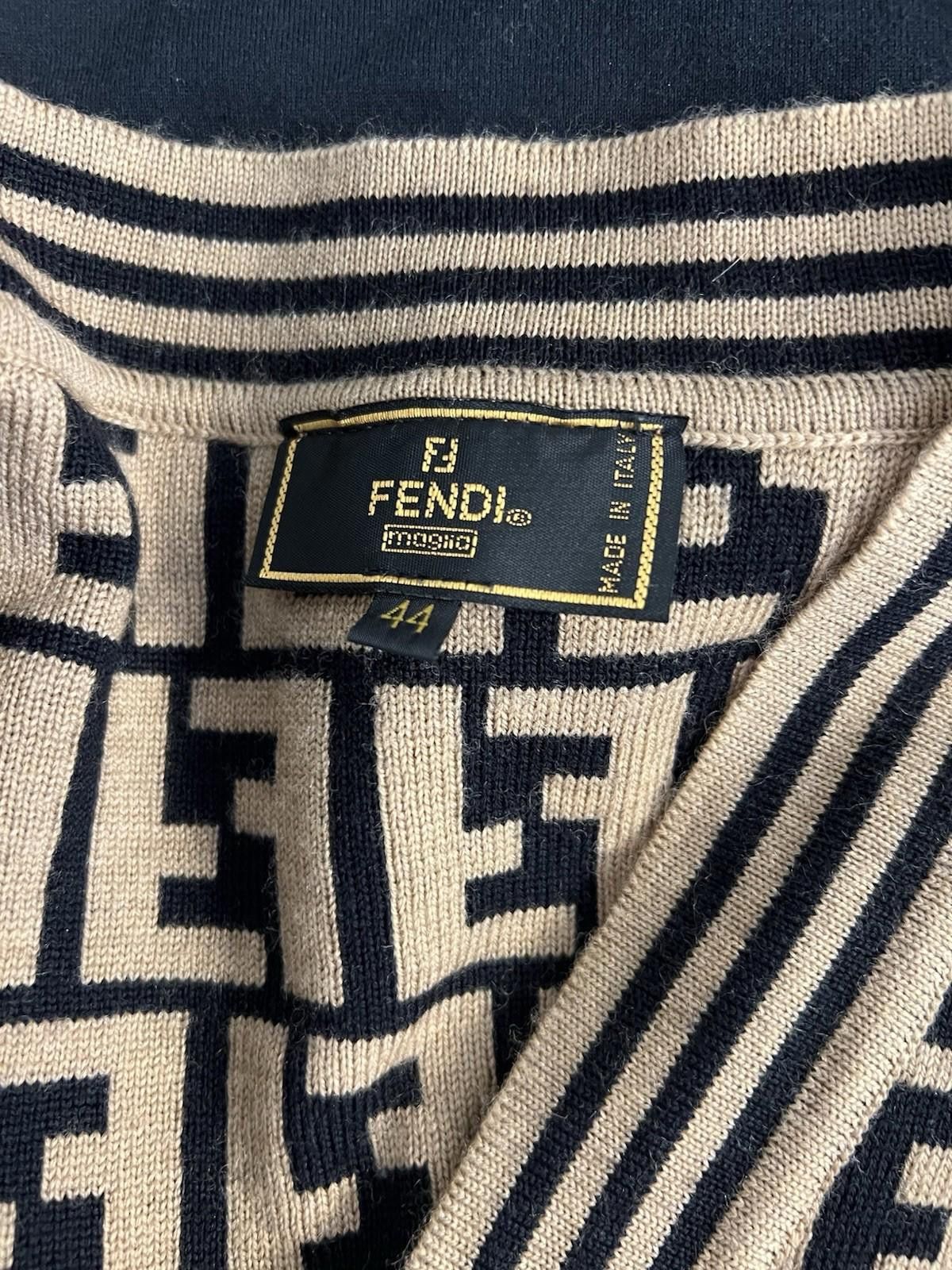 Fendi Fendi FF Logo Cardigan Sweater Wool Size 44 Size US M / EU 48-50 / 2 - 7 Thumbnail