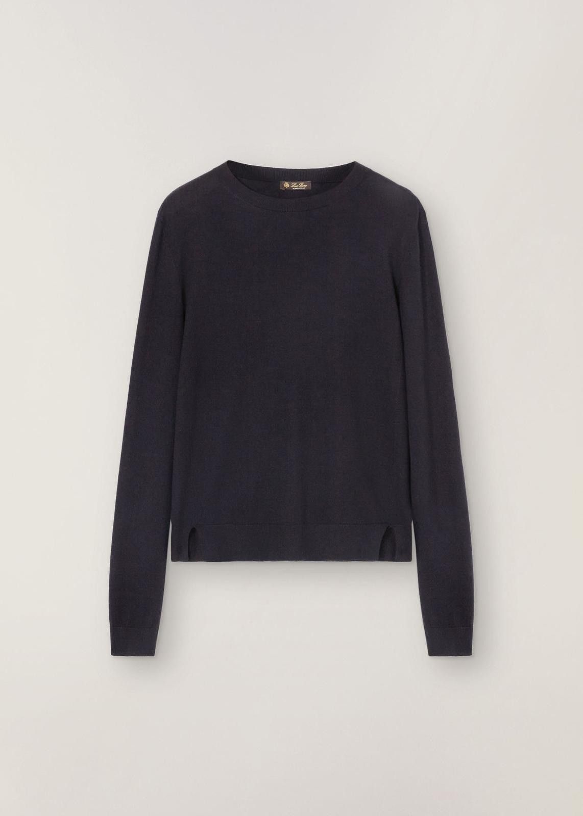Loro Piana o1srvl11e0125 Burford Crewneck Sweater in Navy Blue Size XS / US 0-2 / IT 36-38 - 1 Thumbnail