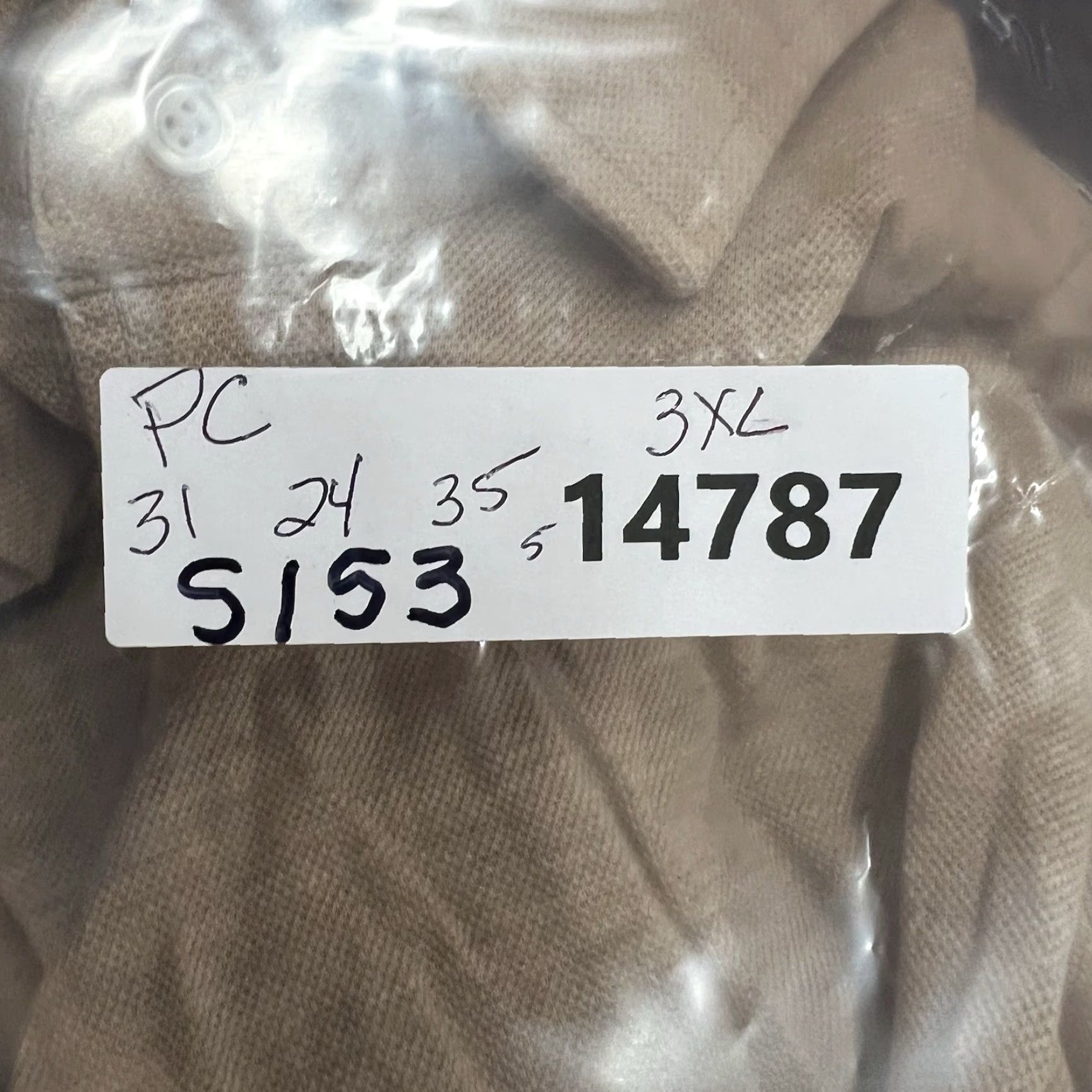 Proper Cloth Proper Cloth Knit Long Sleeve Henley Polo Shirt Mens 3XL Oatmeal Beige Cotton Casual Classic Polo shirt Size US XXL / EU 58 / 5 - 7 Thumbnail
