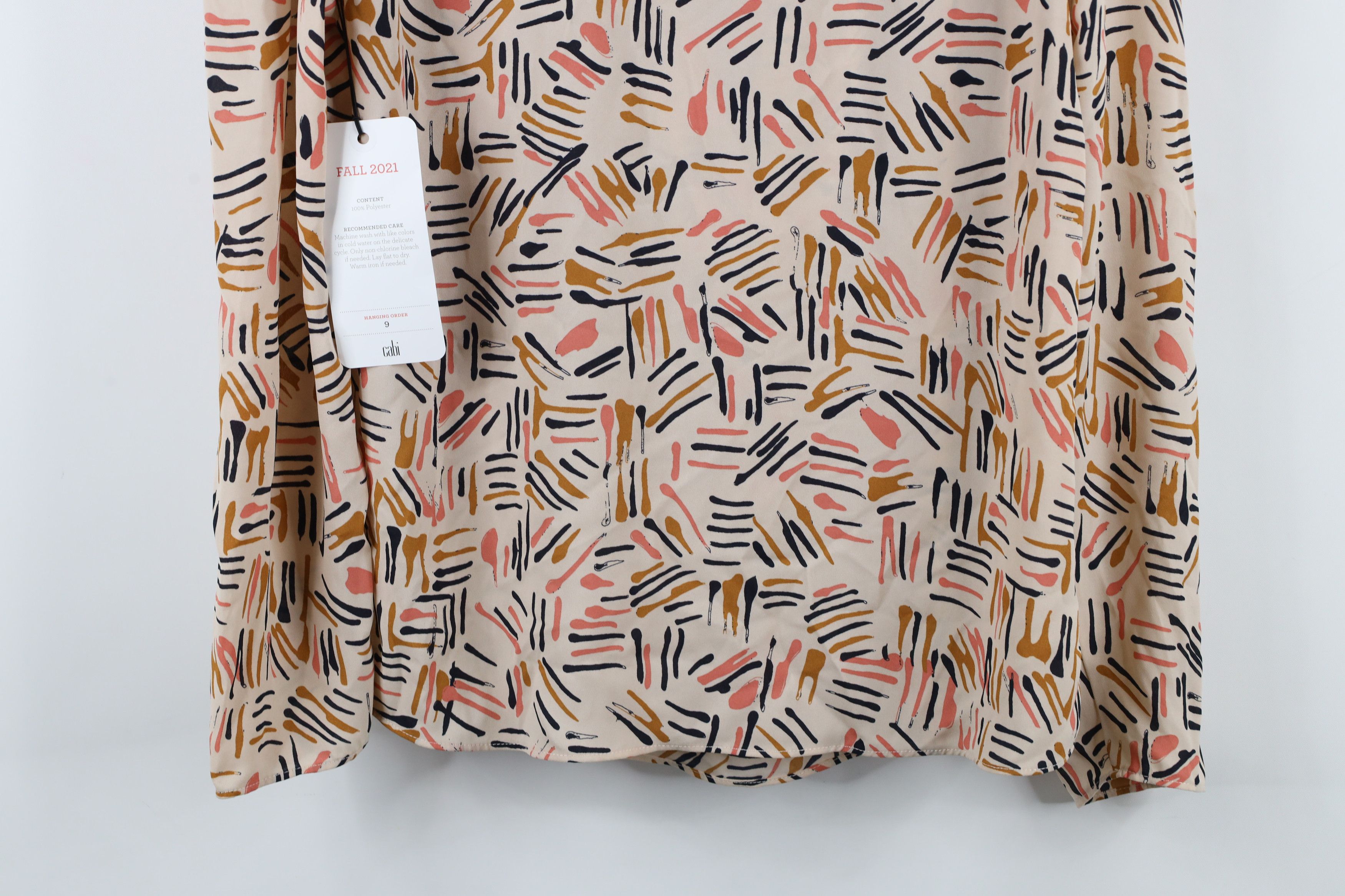 Vintage New Cabi Abstract Line Art Marni Blouse Top Shirt Polyester Size M / US 6-8 / IT 42-44 - 11 Thumbnail