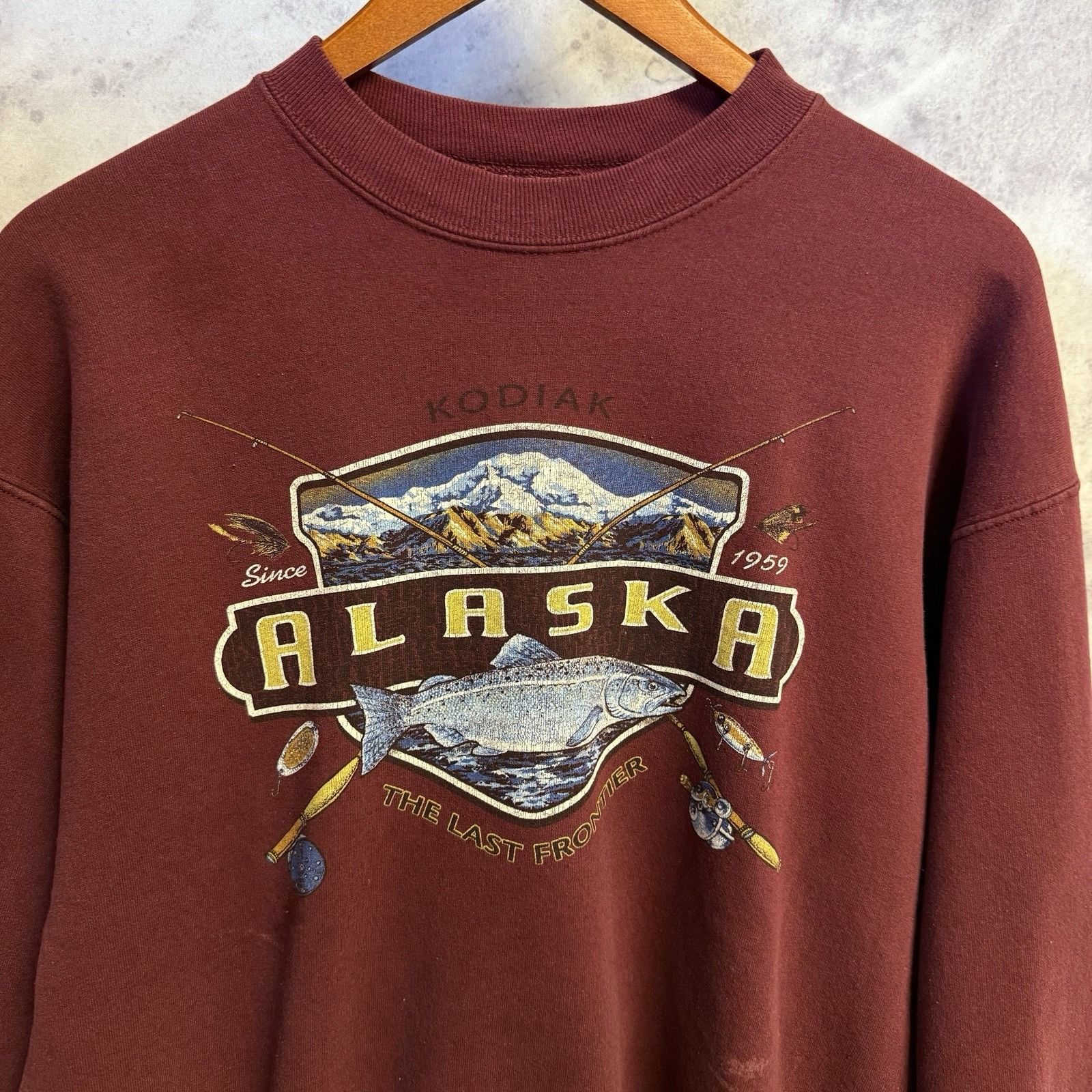 Vintage Vintage Alaska Fishing Sweatshirt Mens M 21x24 Kodiak Last F Size US M / EU 48-50 / 2 - 1 Thumbnail