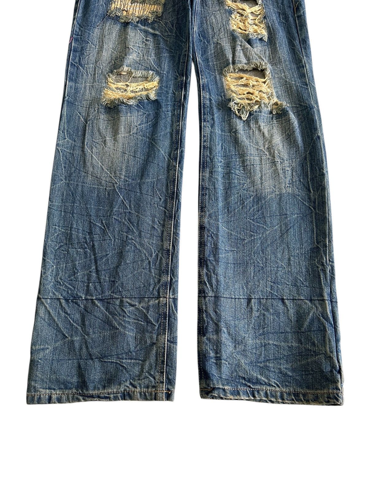 Japanese Brand × Vintage Vintage Japanese BACK & FORTH Distressed Jeans Punk Style Size US 31 - 3 Thumbnail