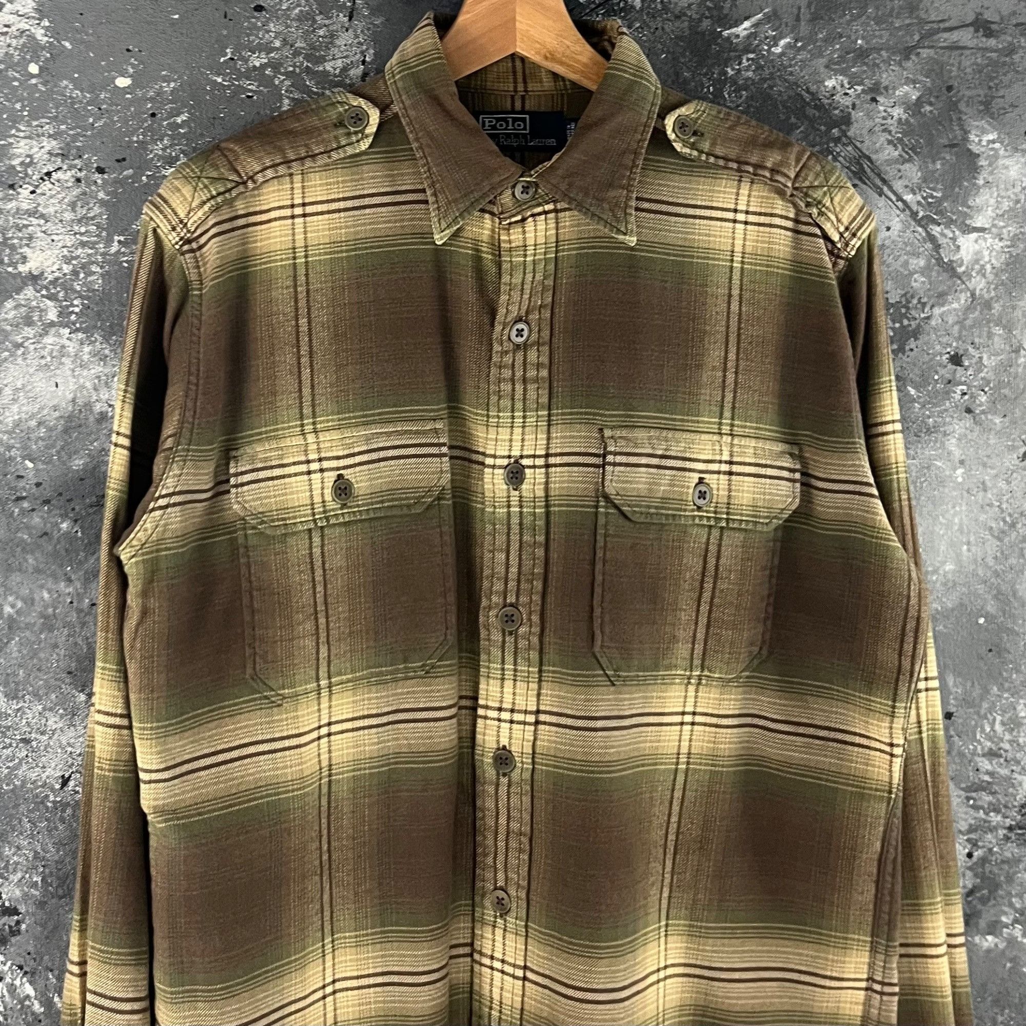 Polo Ralph Lauren × Vintage Vintage 90’s Polo plaid shirt Size US M / EU 48-50 / 2 - 2 Thumbnail