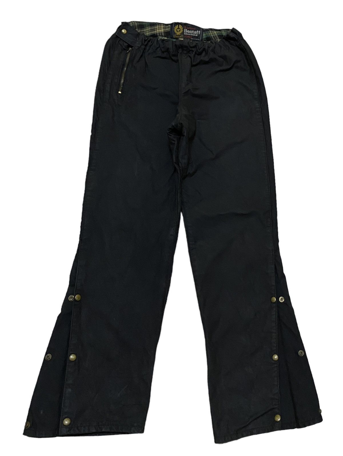 Belstaff × Vintage Rare Design Vintage Brand Belstaff Waxed Leather Pants 1980s Size US 30 / EU 46 - 1 Thumbnail