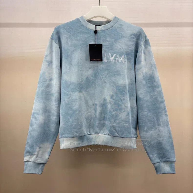Louis Vuitton Louis Vuitton 26 SS sky blue smudged crewneck sweatshirt Size US M / EU 48-50 / 2 - 1 Thumbnail