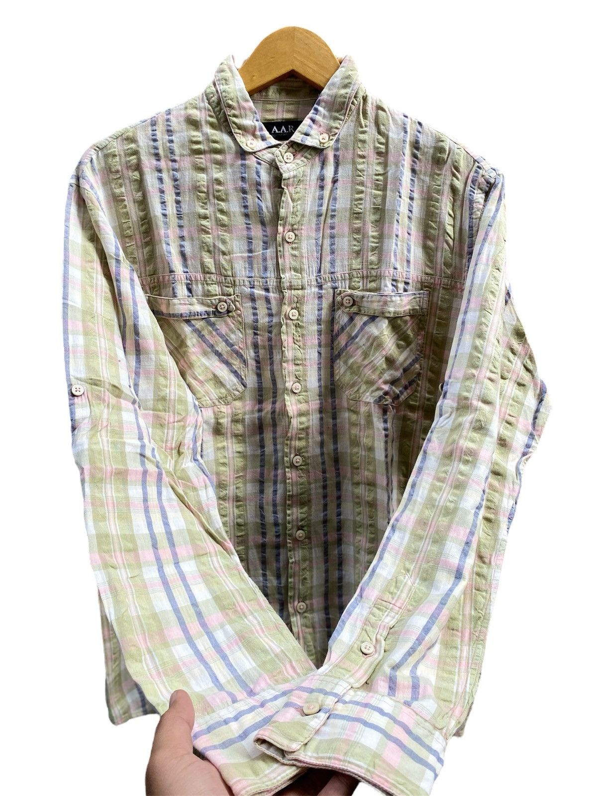 Japanese Brand × Y's × Yohji Yamamoto A.A.R Yohji Design Studio Wrinkled Button Shirt Size US M / EU 48-50 / 2 - 1 Thumbnail
