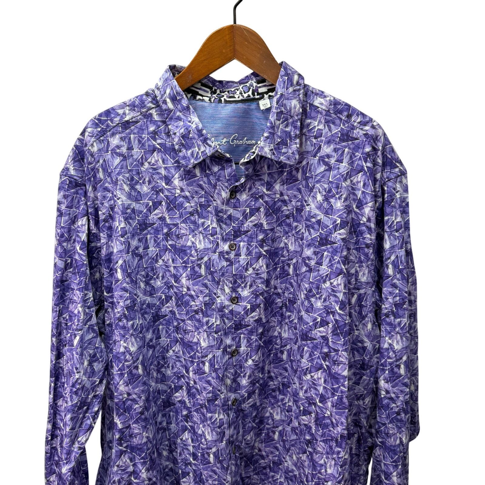 Robert Graham Robert Graham Men's Shirt Big Tall 3XL Long #G704 Size US XXL / EU 58 / 5 - 2 Thumbnail