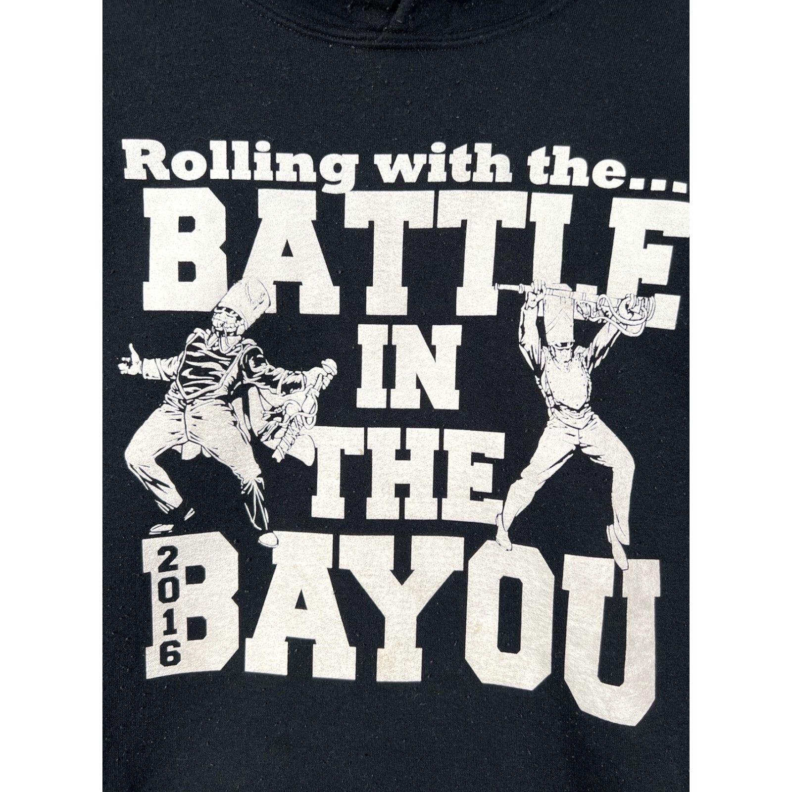 Gildan VINTAGE A1 Battle In The Bayou 2016 Football Hoodie Sweatshirt Mens XL Black Size US XL / EU 56 / 4 - 5 Thumbnail