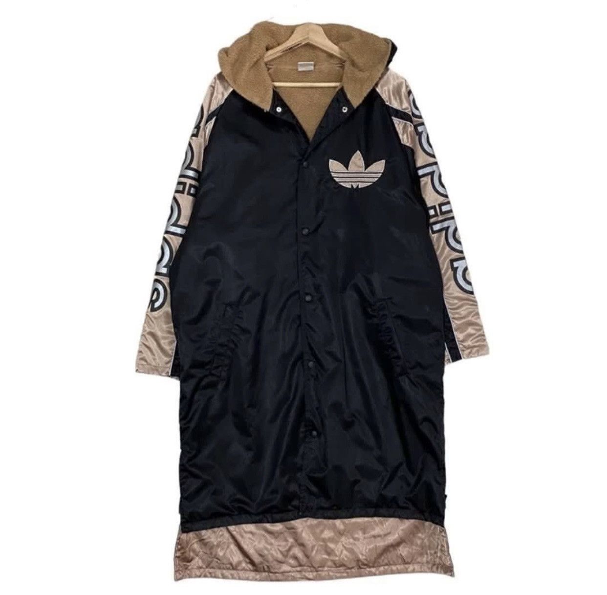 Adidas × Japanese Brand 🔥VINTAGE ADIDAS TREFOIL BIG LOGO GOLD SHERPA PARKA JACKET Size US L / EU 52-54 / 3 - 3 Thumbnail