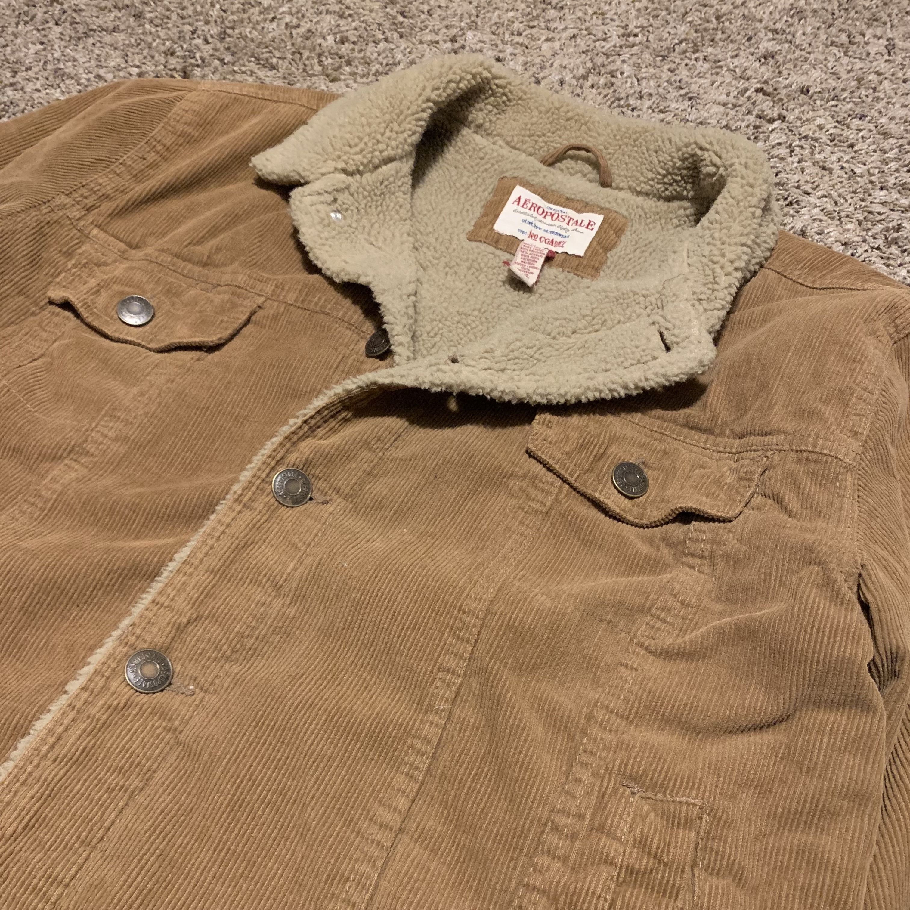 Aeropostale AEROPOSTALE SHERPA CORDUROY JACKET Size US L / EU 52-54 / 3 - 3 Thumbnail