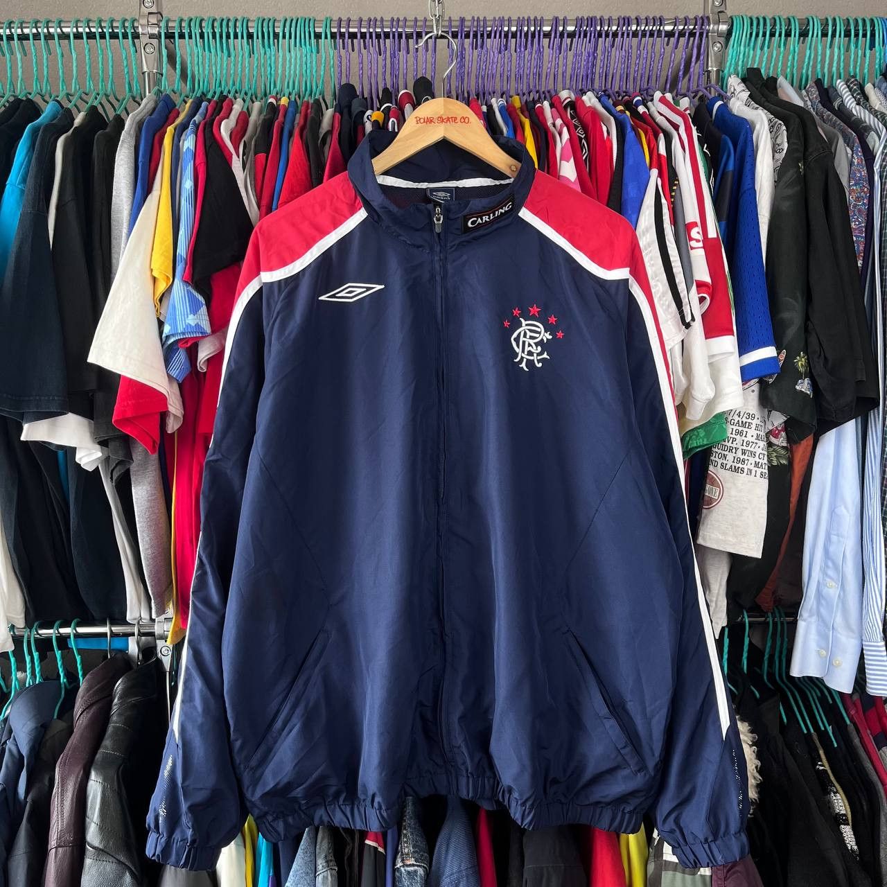 Umbro Glasgow Rangers 2007/2008 Football Soccer Track Jacket Size US XXL / EU 58 / 5 - 1 Thumbnail