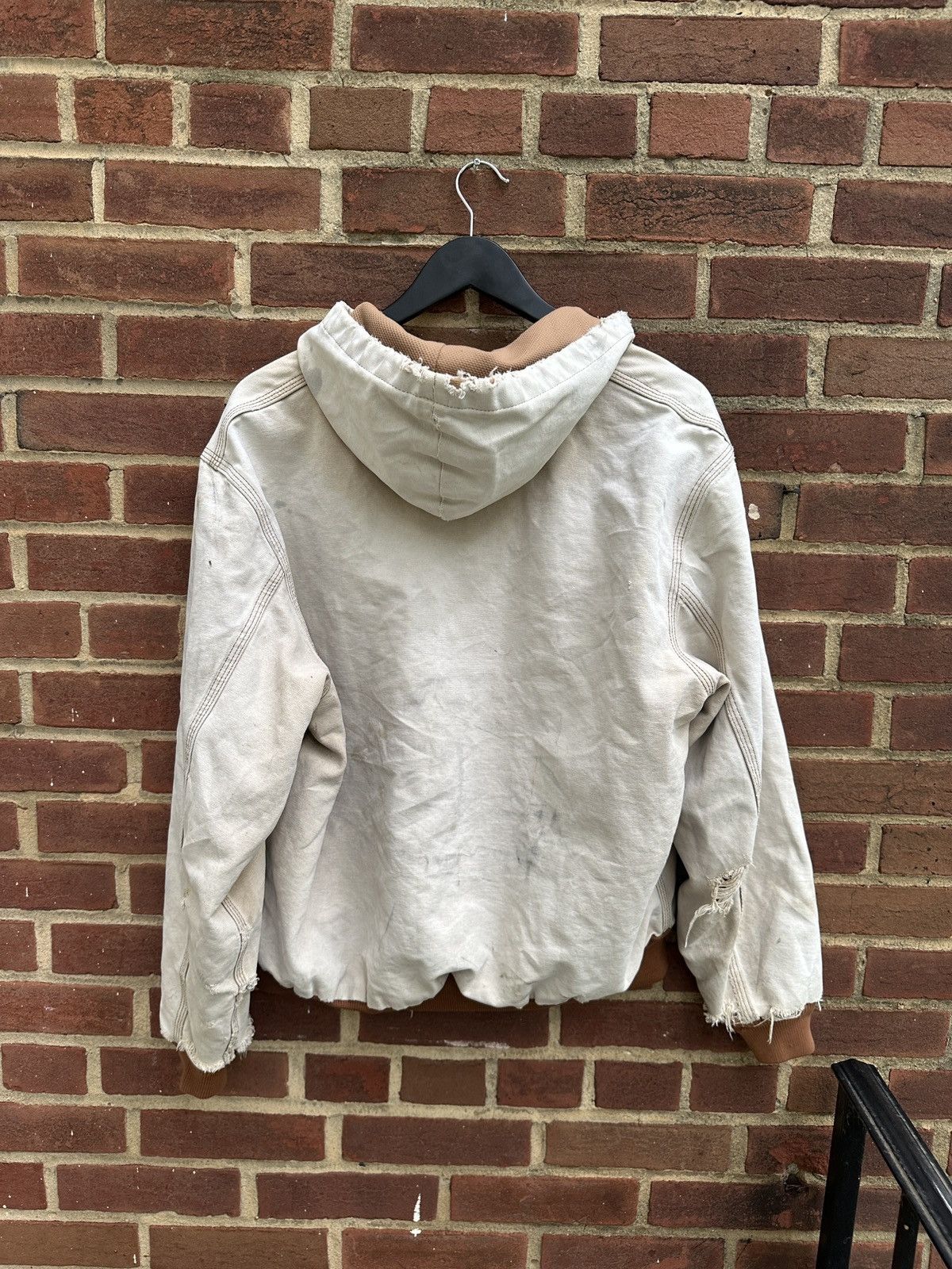 Carhartt Smoked Destroyed 90s Carhartt Thermal Lined Active Jacket Size US L / EU 52-54 / 3 - 14 Thumbnail