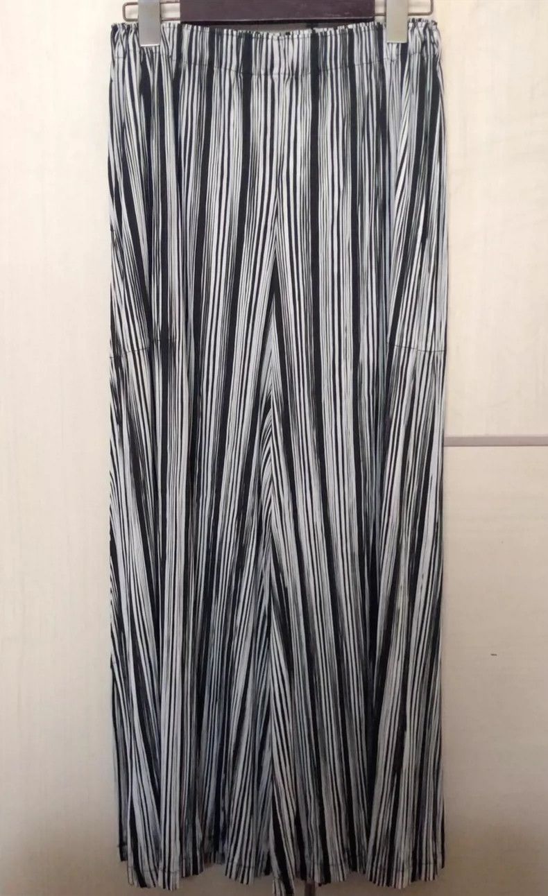 Issey Miyake Issey Miyake Striped wide-leg pants Size 25" / US 0 / IT 36 - 1 Thumbnail