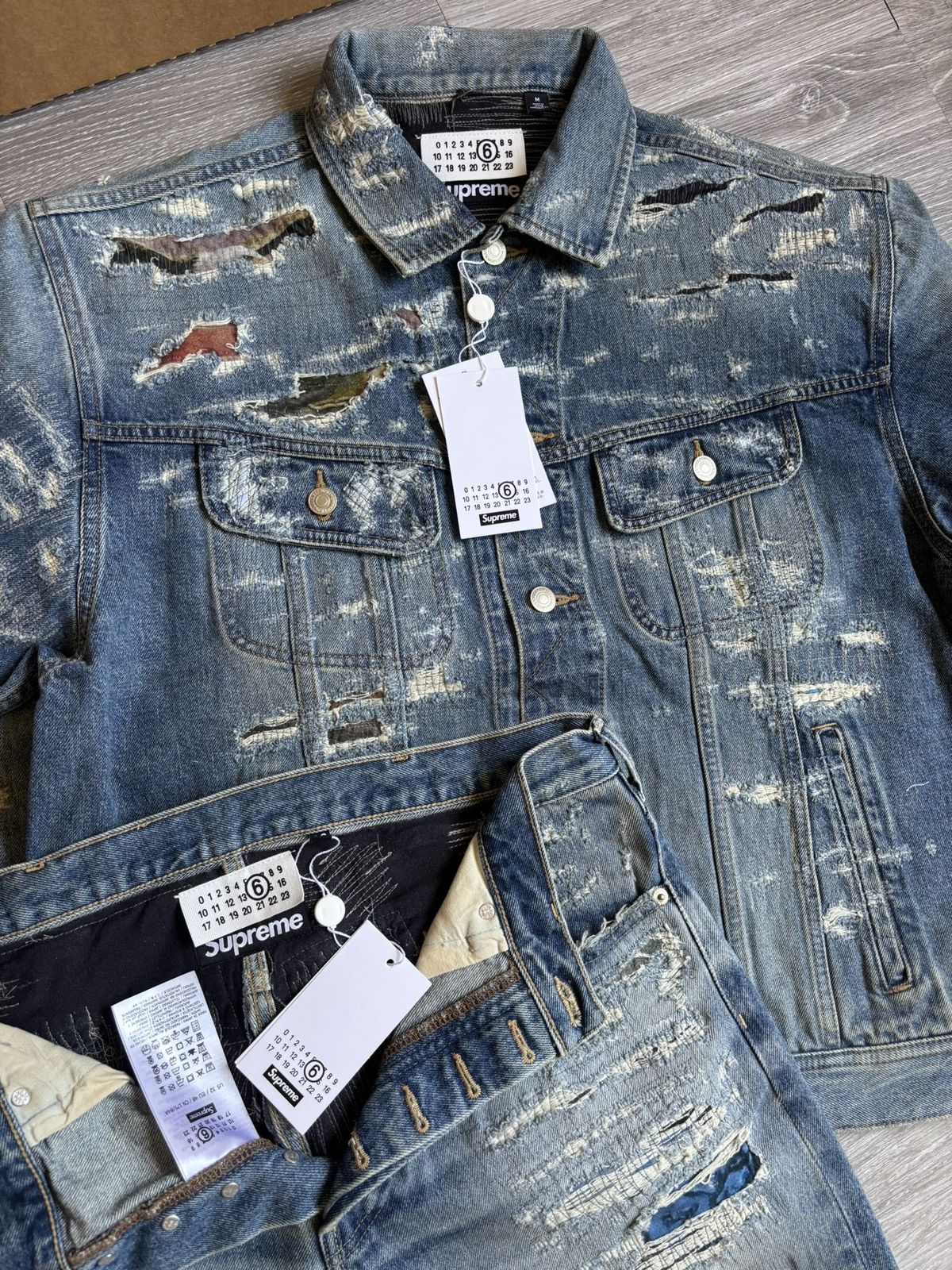 Maison Margiela × Supreme Supreme MM6 Maison Margiela Denim Two Piece Size US 32 / EU 48 - 11 Thumbnail