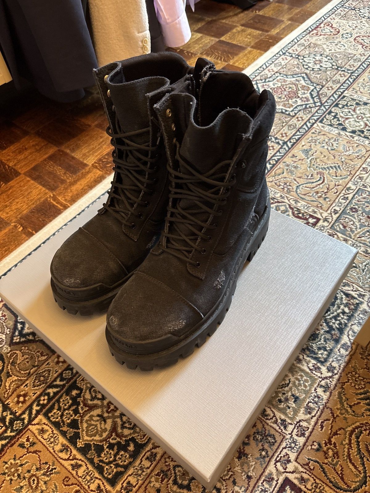 Balenciaga Balenciaga combat strike canvas boots Size US 8.5 / EU 41-42 - 7 Thumbnail