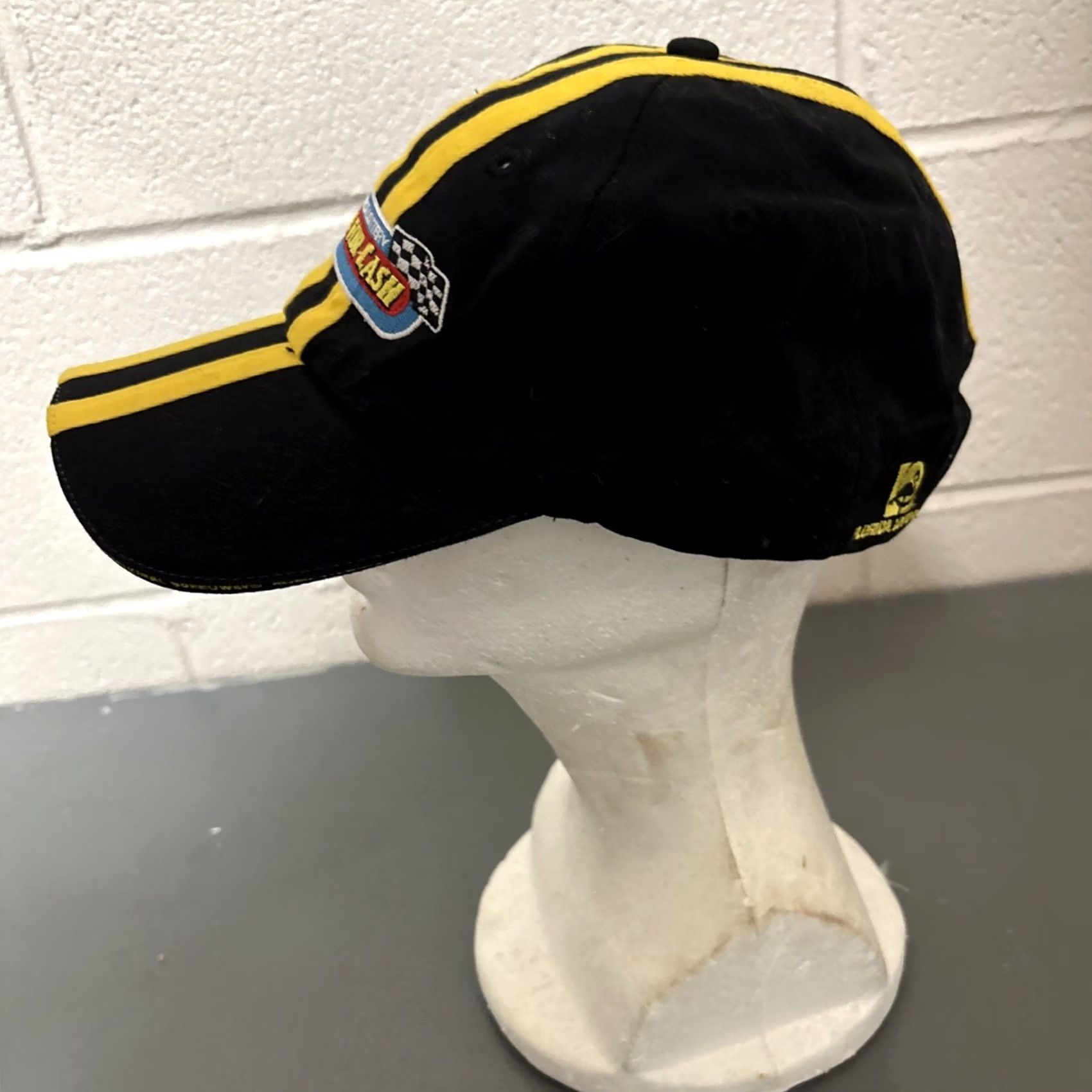 NASCAR NASCAR Florida Lottery Race for the Cash Promotional Strapback Cap Adult Size Adjustable Black Cotton Baseball Hat Mens Size ONE SIZE - 6 Thumbnail