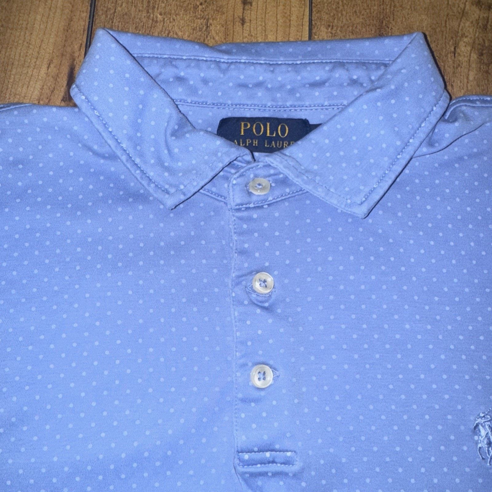 Ralph Lauren Polo Ralph Lauren Shirt Blue Polka Dot Custom Slim Fit L Size US L / EU 52-54 / 3 - 4 Thumbnail