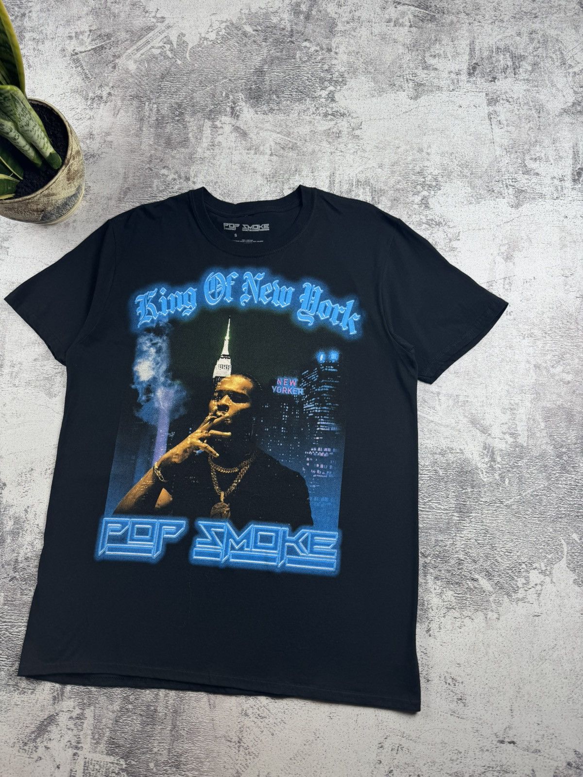 Vintage Pop Smoke Cotton Men’s New York Rock Tour Rap Merch Devil Hip Hop T Shirt Jersey Size US S / EU 44-46 / 1 - 3 Thumbnail