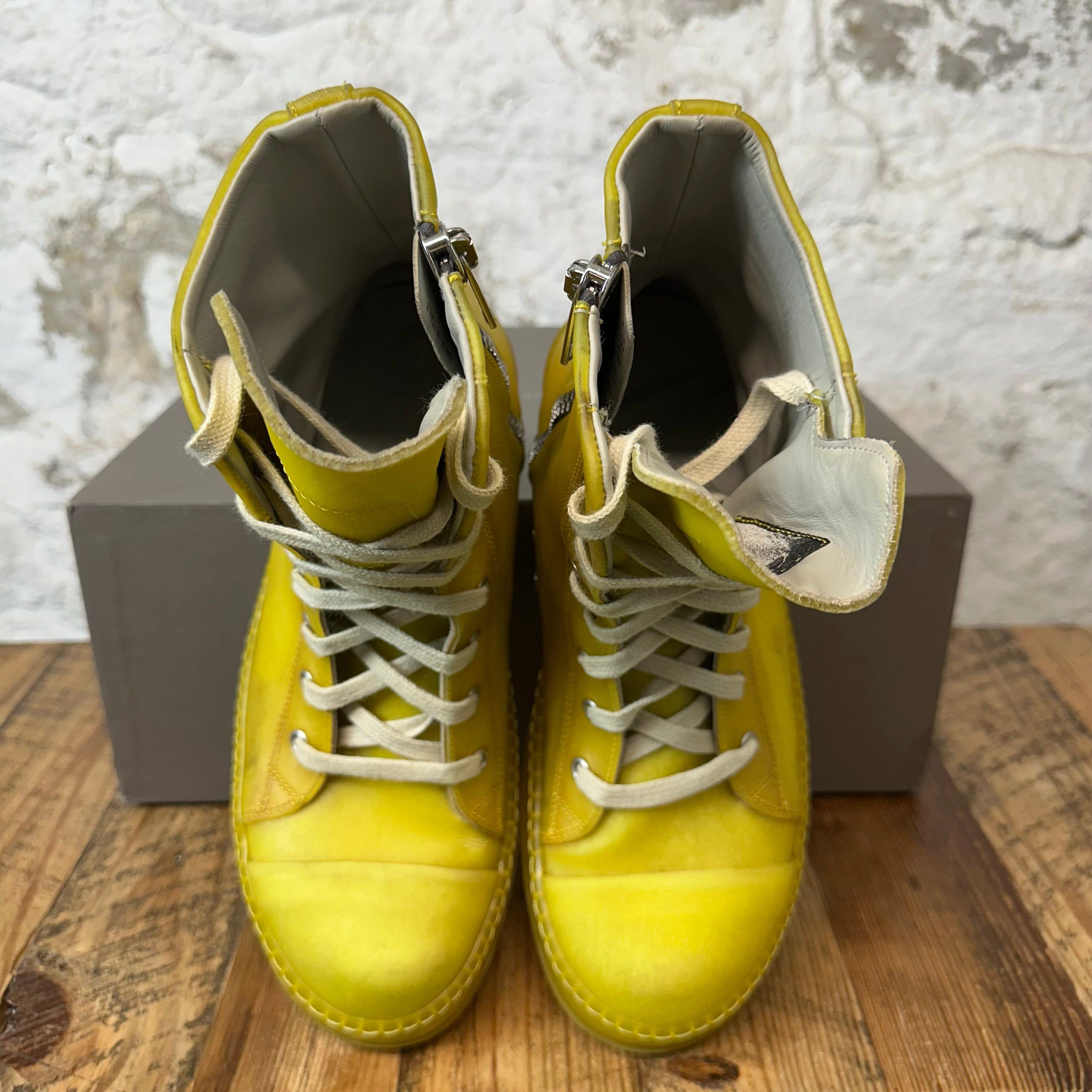 Rick Owens Rick Owens Ramone Transparent Yellow High Sneaker Sz 8 (41) Size US 8 / EU 41 - 3 Thumbnail