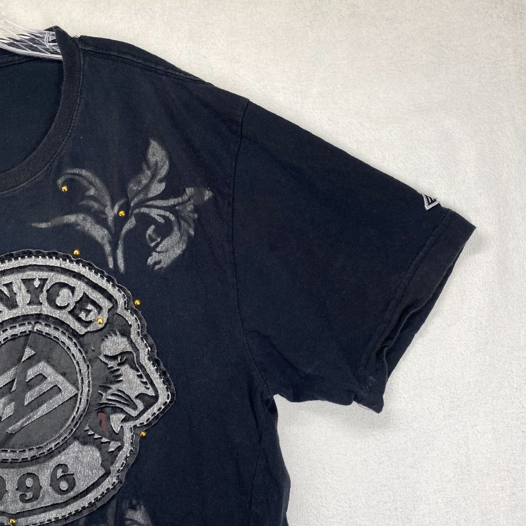 Enyce VINTAGE ENYCE T-Shirt Men 2XL Black Graphic Print Diddy 90s Hip Hop Slim Crew Neck Mens Size US XXL / EU 58 / 5 - 7 Thumbnail