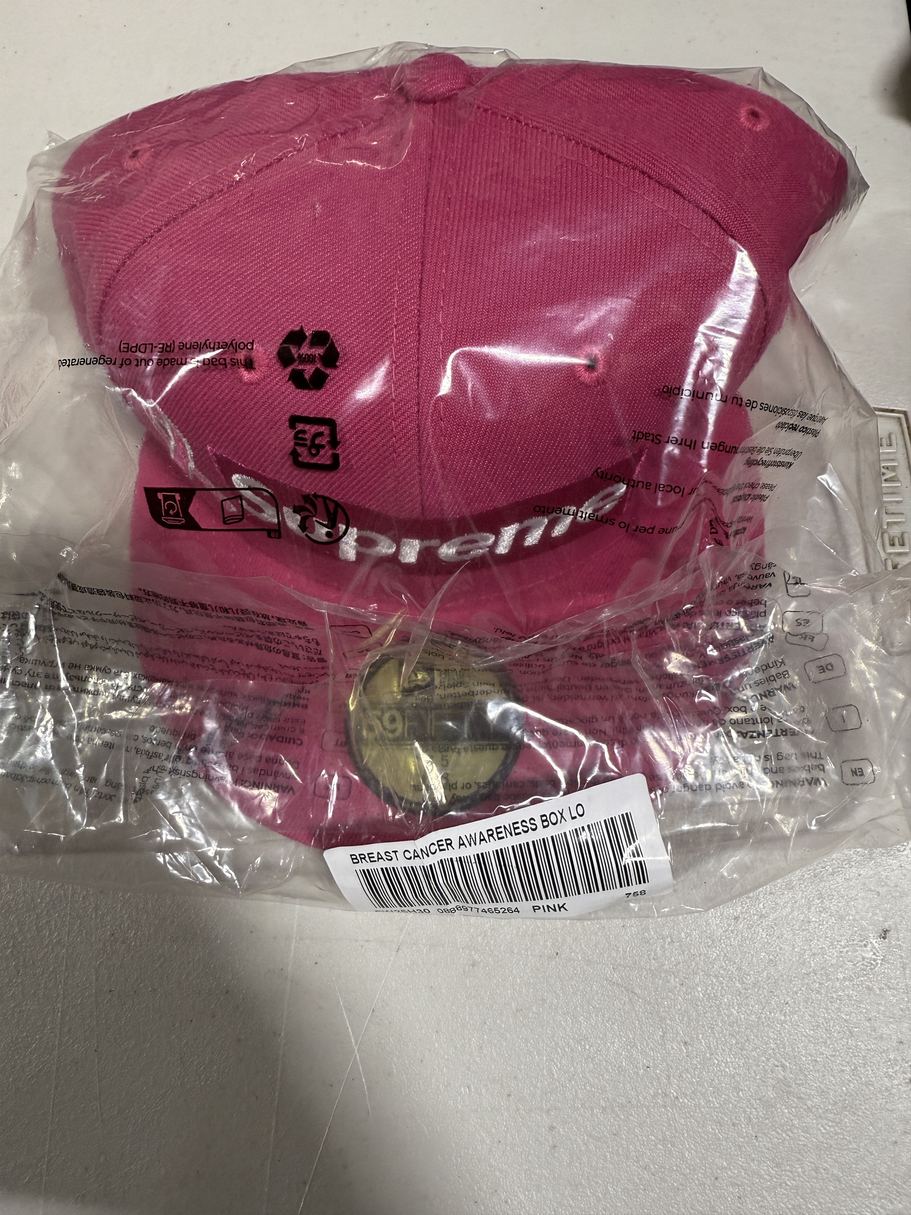 Other Supreme New Era Breast Cancer Awareness Hat Pink 7 5/8 Size ONE SIZE - 4 Thumbnail