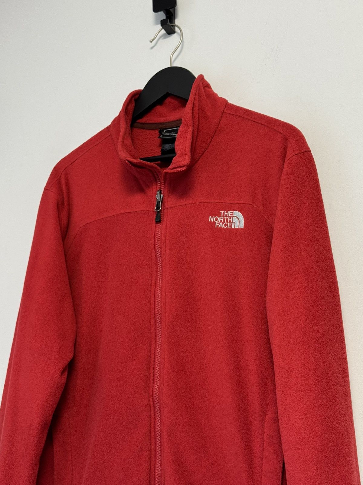 The North Face The North Face Full Zip Fleece Jacket Red Embroidered Logo Size US L / EU 52-54 / 3 - 6 Thumbnail