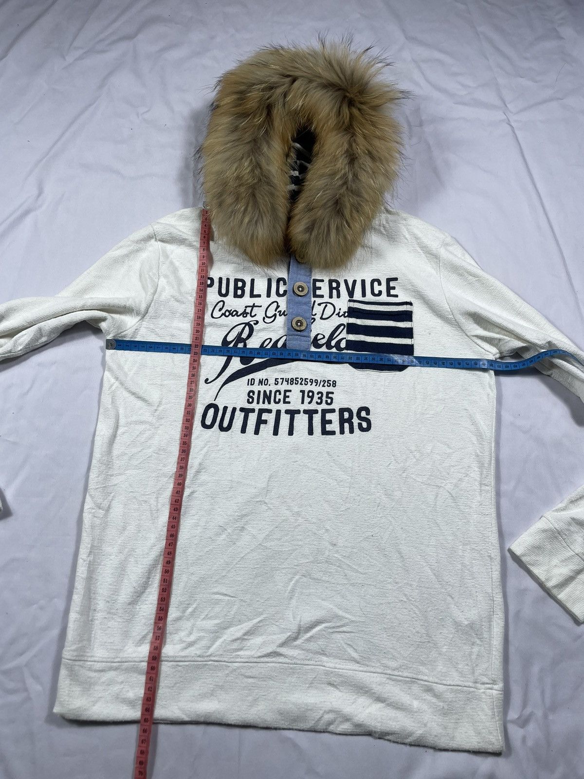 If Six Was Nine × Japanese Brand × Le Grande Bleu (L.G.B.) Fur GILEVANS Hoodie half button Ifsix LGB Style Size US L / EU 52-54 / 3 - 6 Thumbnail