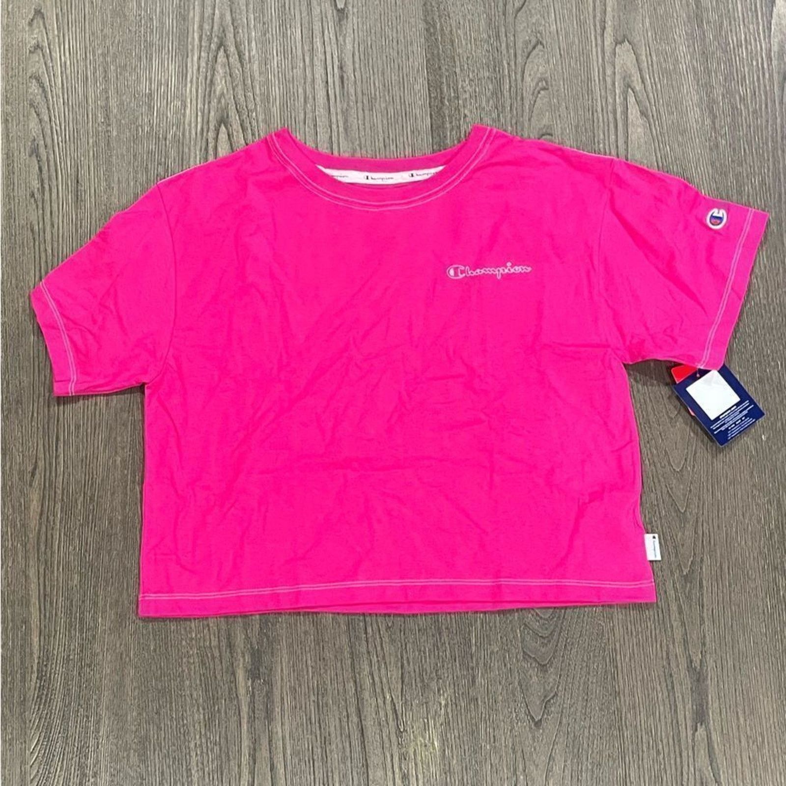 Champion NWT Champion Hot Pink Graphic Crop Top - Size S Size S / US 4 / IT 40 - 1 Thumbnail