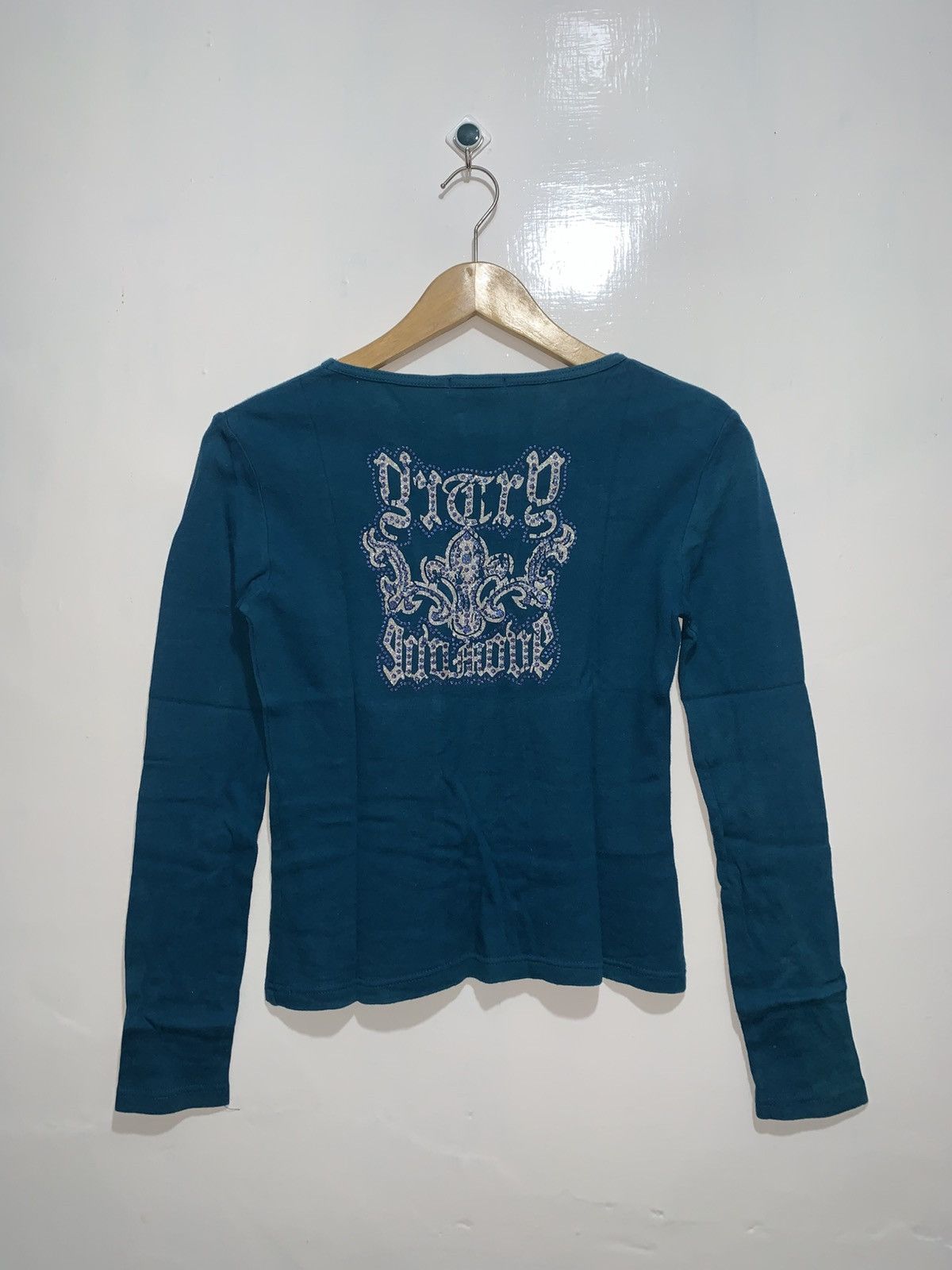 Japanese Brand Crazy Girl Respect Sensitive Poem Gothic Crop Shirt Size M / US 6-8 / IT 42-44 - 4 Thumbnail
