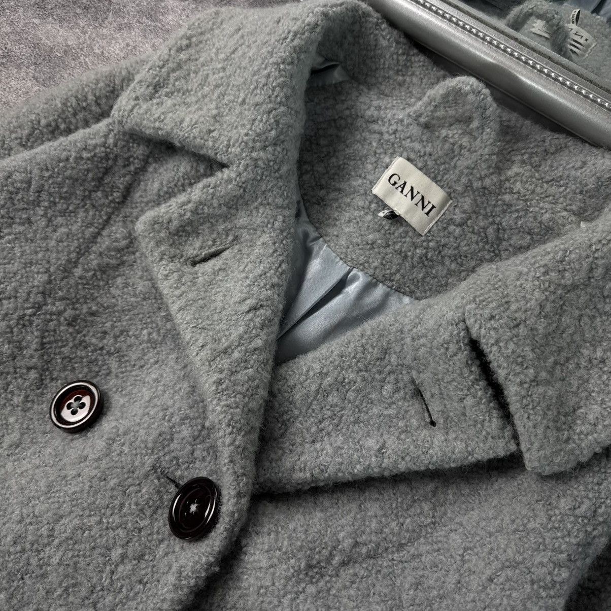 Ganni Ganni Grey Wool Teddy Coat / Luxury Winter Vintage Size M / US 6-8 / IT 42-44 - 12 Thumbnail