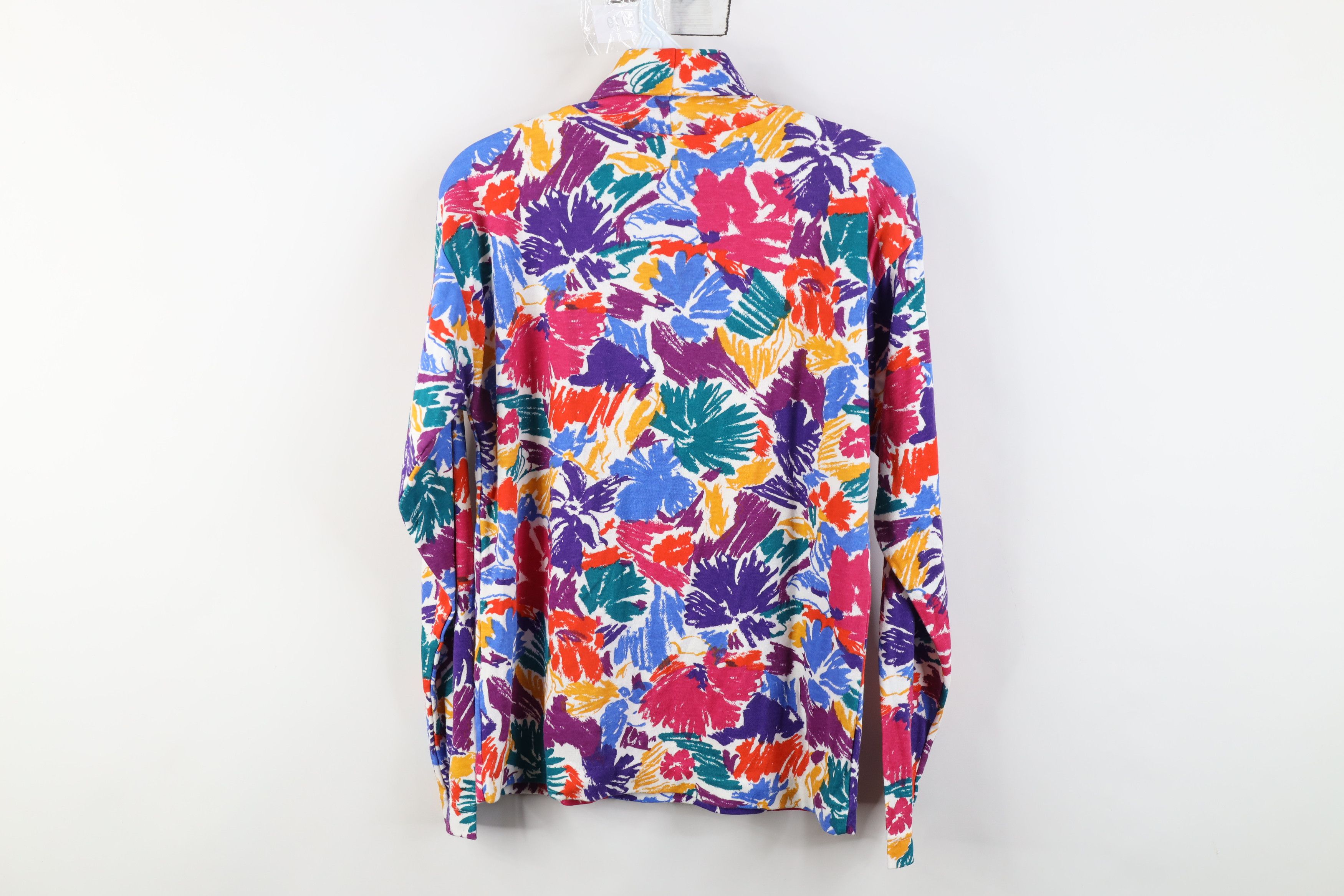Vintage Vintage 90s Streetwear Abstract Flower Turtleneck T-Shirt Size S / US 4 / IT 40 - 8 Thumbnail