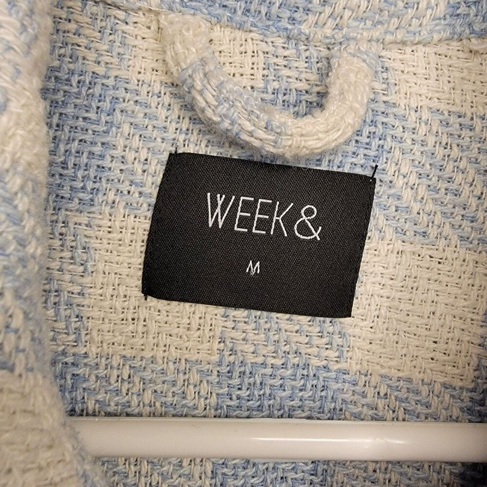 Other Week & Coat Light Blue Plaid Full Button - Size Medium Size M / US 6-8 / IT 42-44 - 3 Thumbnail