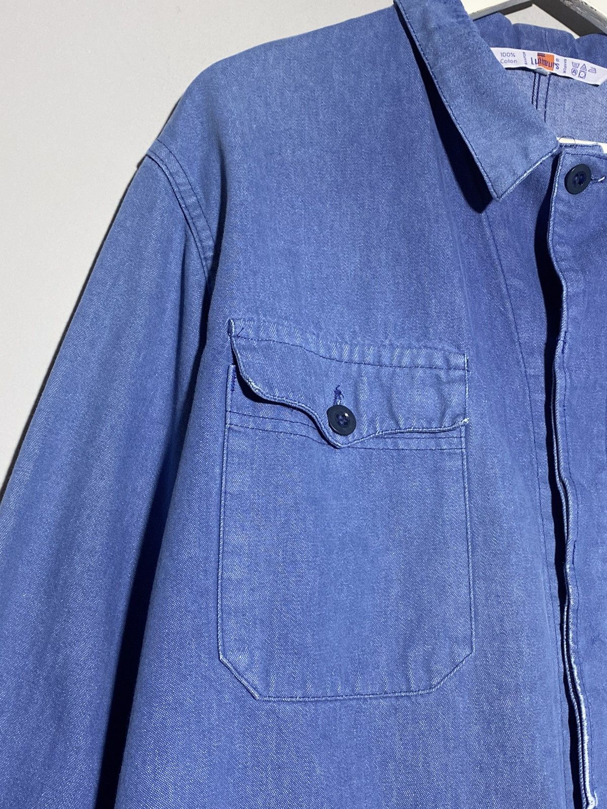 Vintage Vintage 90s workwear distressed denim jacket Size US XL / EU 56 / 4 - 10 Thumbnail