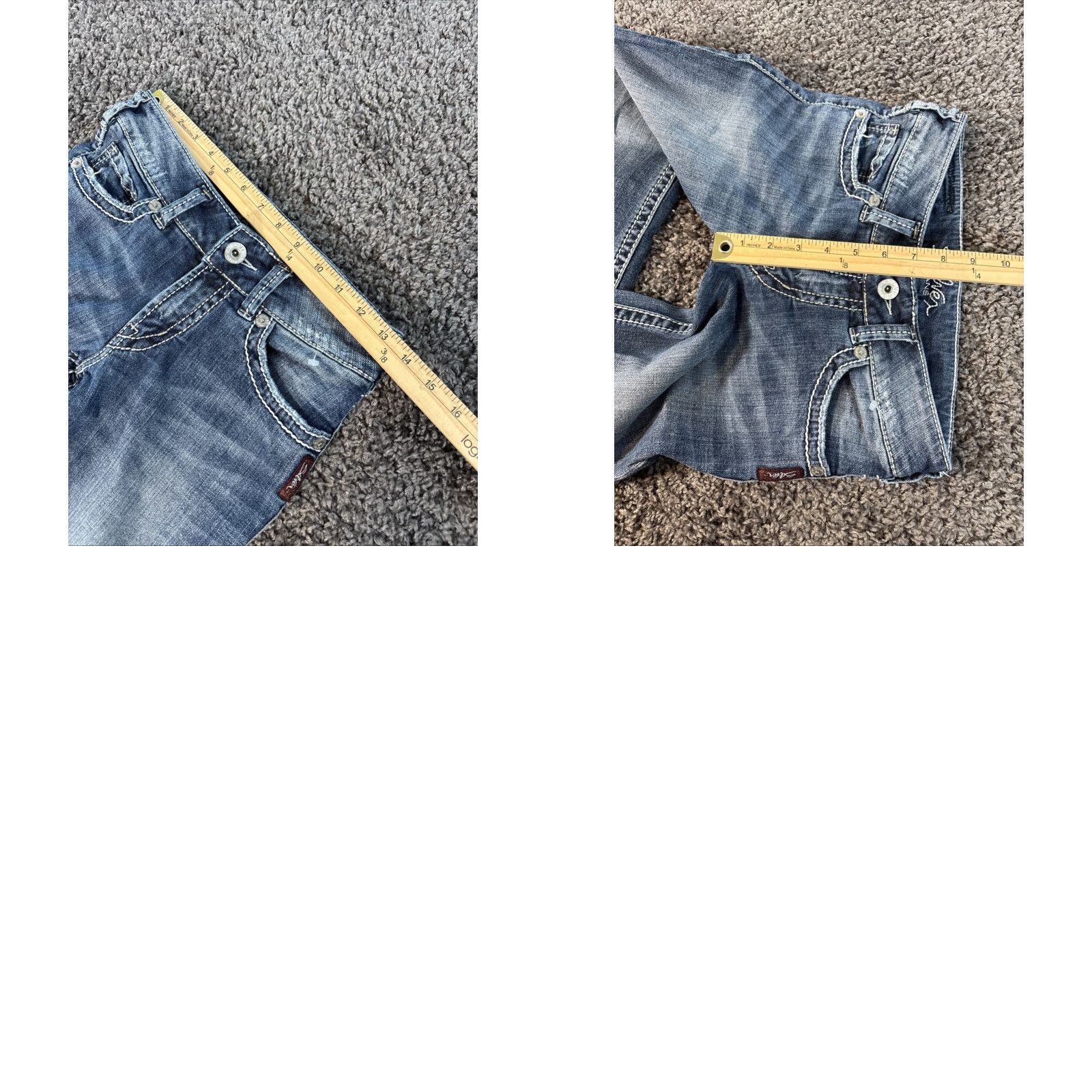 Silver Jeans Co. VINTAGE Silver Jeans Womens Suki Surplus Capri Jeans Y2K 90s Low Rise Blue 26 Women’s Capris Distressed Cropped Denim Photos Size 26" / US 2 / IT 38 - 8 Thumbnail