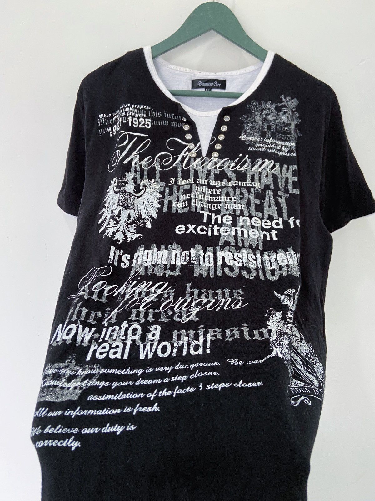 20471120 BEAUMONT CARR POEM DOUBLE LAYER STYLE TEE Size US XL / EU 56 / 4 - 1 Thumbnail