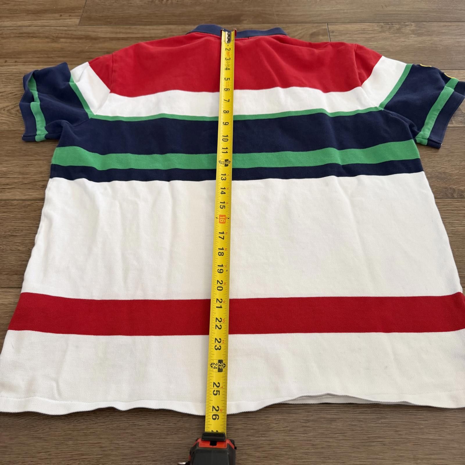 Polo Ralph Lauren Polo Ralph Lauren Yacht Club Big Pony 3 Striped Polo Preppy Size US XL / EU 56 / 4 - 8 Thumbnail