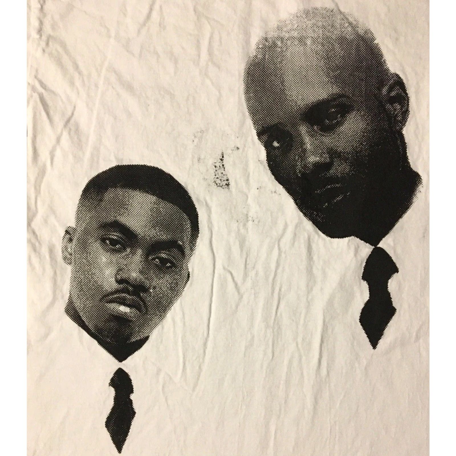 Bell VINTAGE Dont Be An Opp Belly DMX Nas All Over Print Shirt L White Hip Hop 80s 90s Grunge USA NYC Rap Tee Mens Shirt L Size US L / EU 52-54 / 3 - 3 Thumbnail