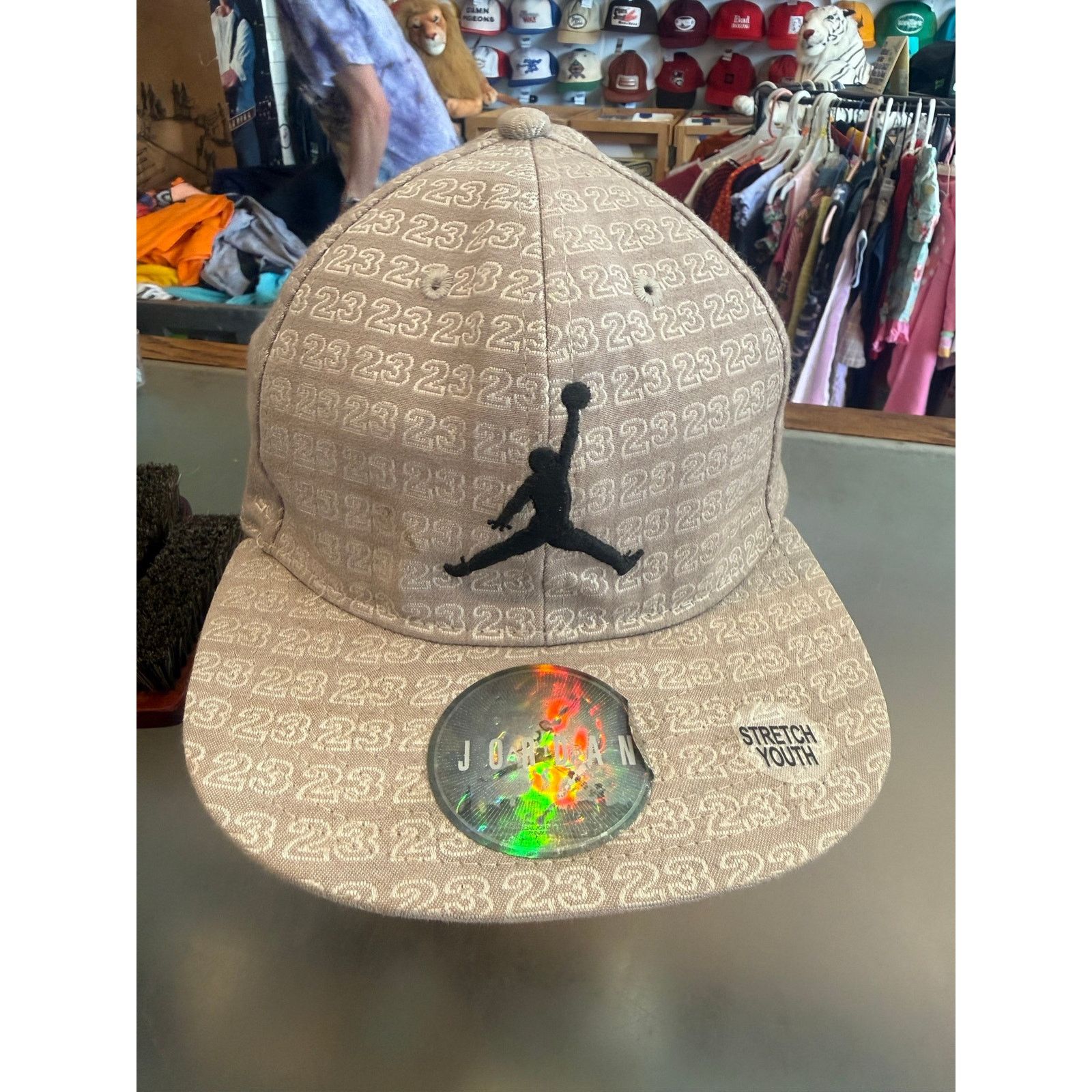 Nike Nike Air Jordan Fitted Stretch Youth Hat Size ONE SIZE - 1 Thumbnail