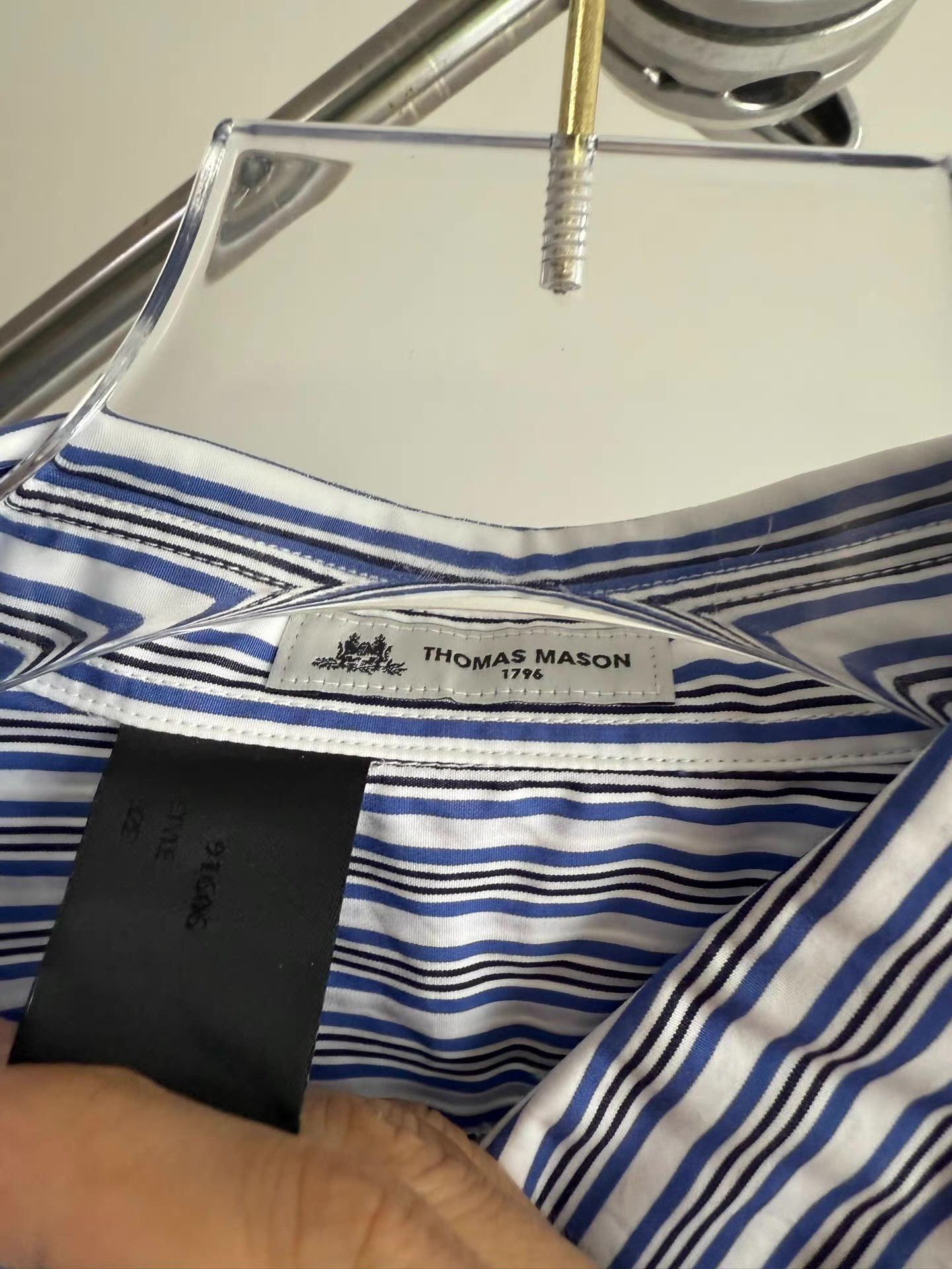 N.Hoolywood N.hoolywood Thomas Mason striped short-sleeve shirt Q17 Size US L / EU 52-54 / 3 - 4 Thumbnail