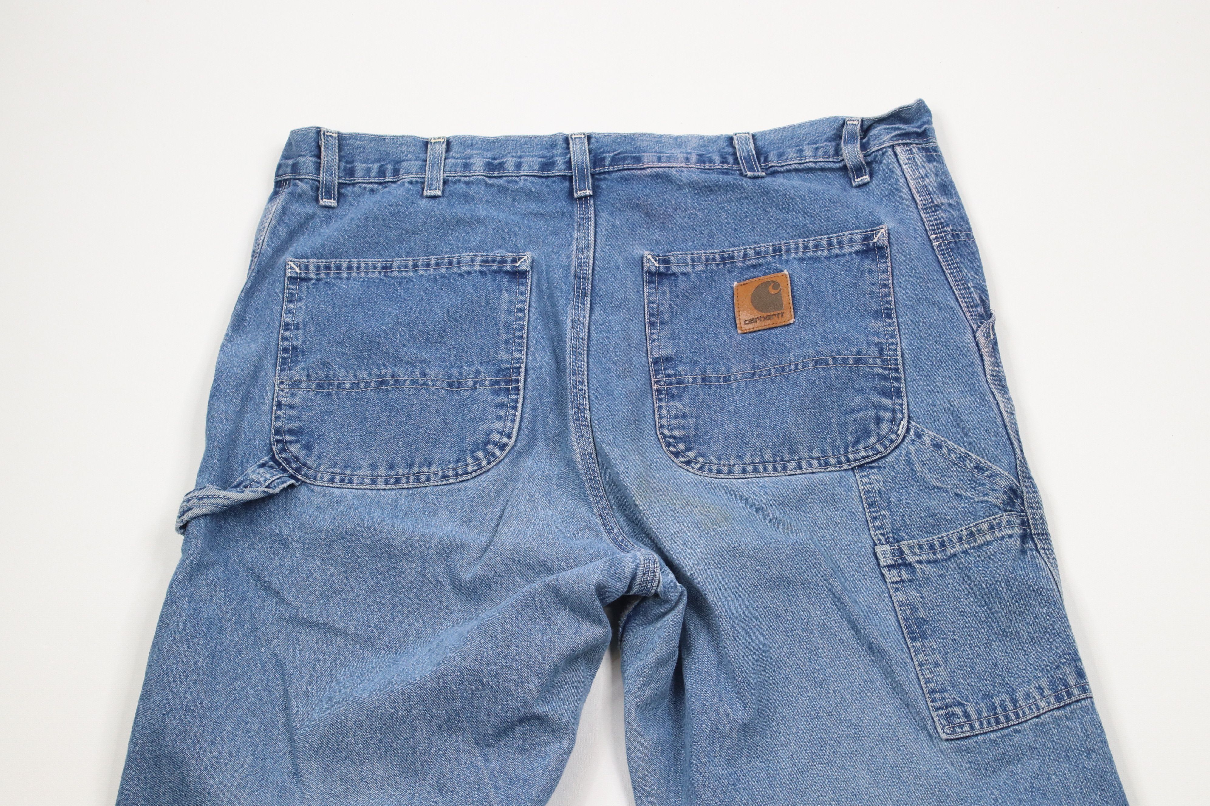Carhartt × Vintage Vintage Y2K 2000 Carhartt Wide Leg Dungaree Denim Jeans Size US 36 / EU 52 - 11 Thumbnail