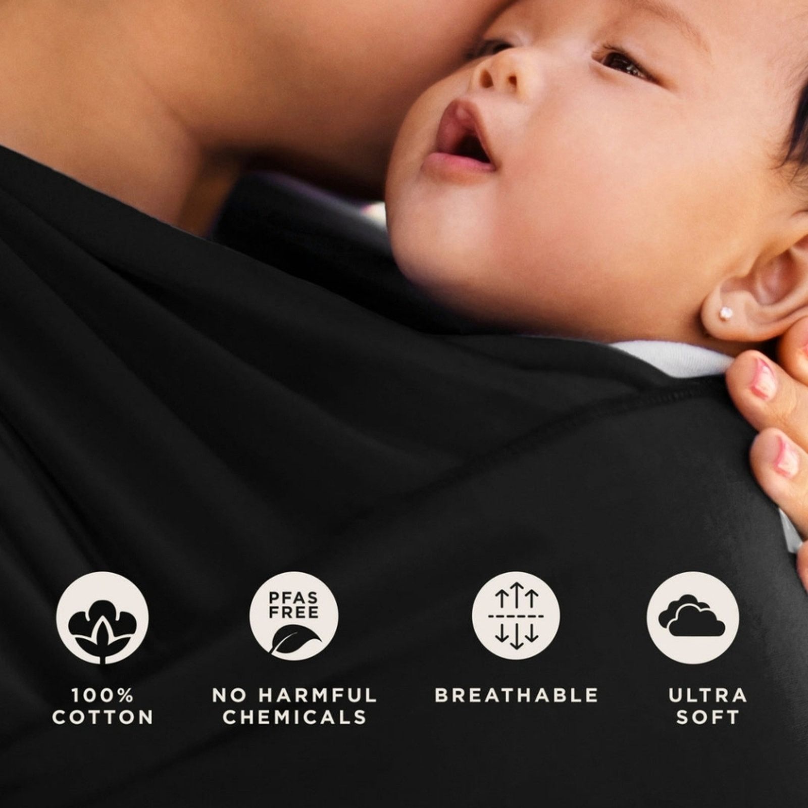 Other Black | MOBY | Classic Wrap Carrier Size ONE SIZE - 5 Thumbnail