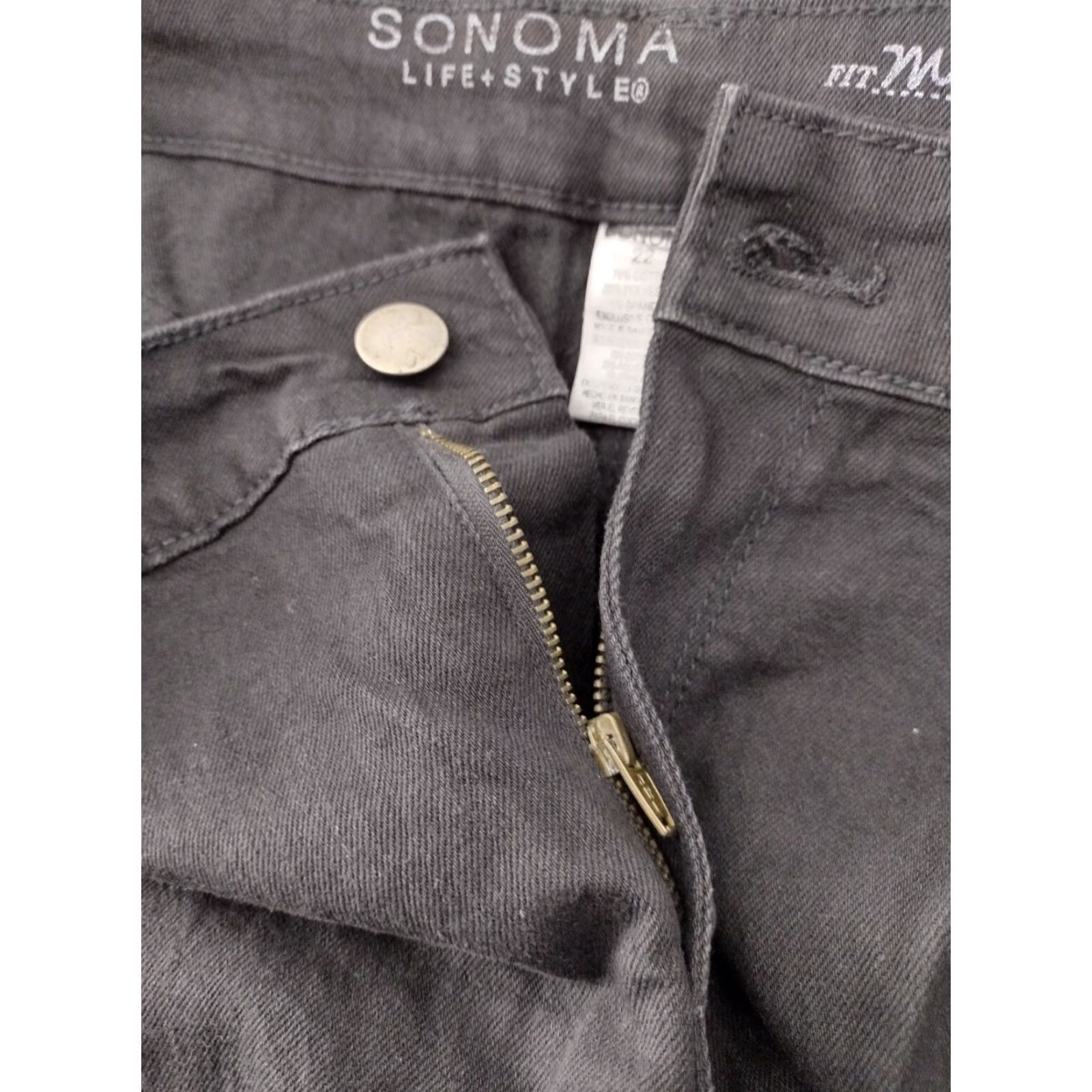 Vintage Sonoma Black Jeans Shorts Bermuda High Rise 22 Plus Women's" Size 27" / US 4 / IT 40 - 7 Thumbnail