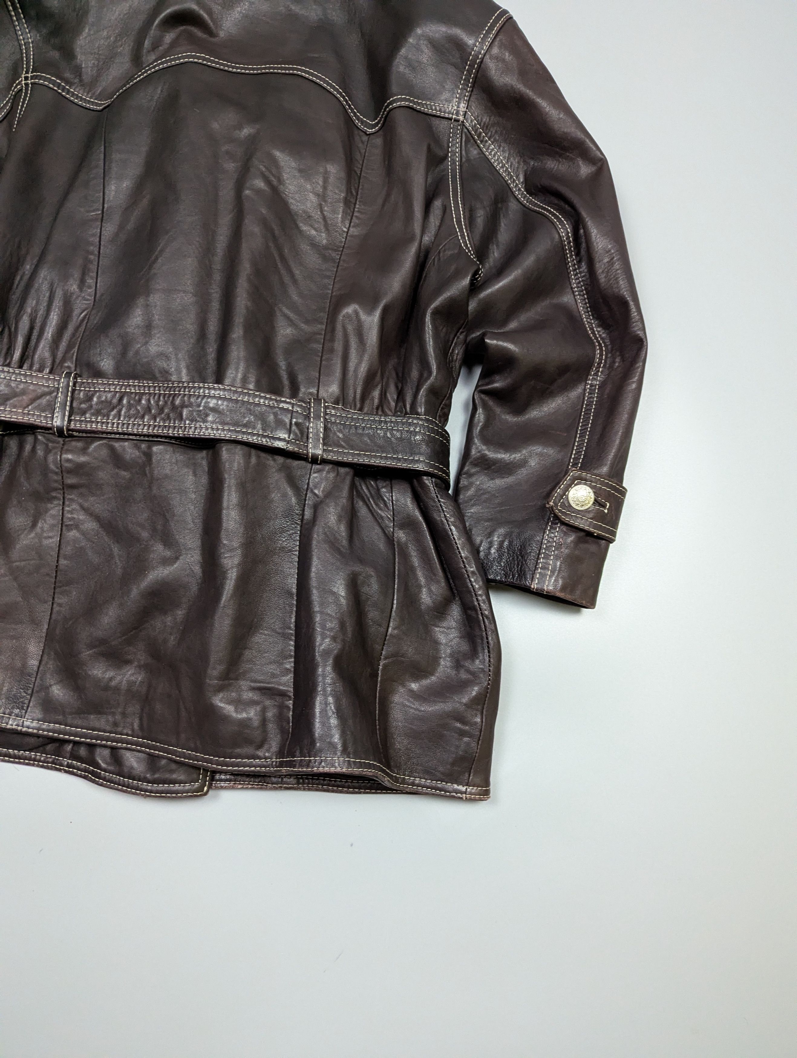 Bonchetti Firenze 90s Vintage Leather Trench Coat/Jacket