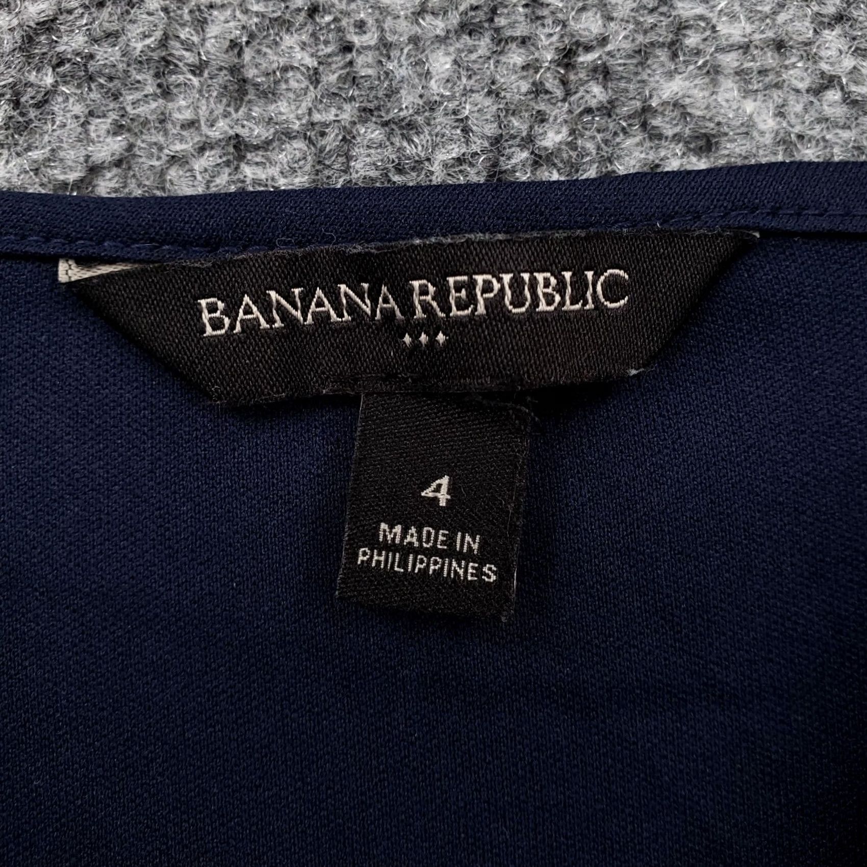 Banana Republic Banana Republic Dress Womens 4 Blue Cami V-Neck Spaghetti Strap Sleepwear Dress Size S / US 4 / IT 40 - 3 Thumbnail