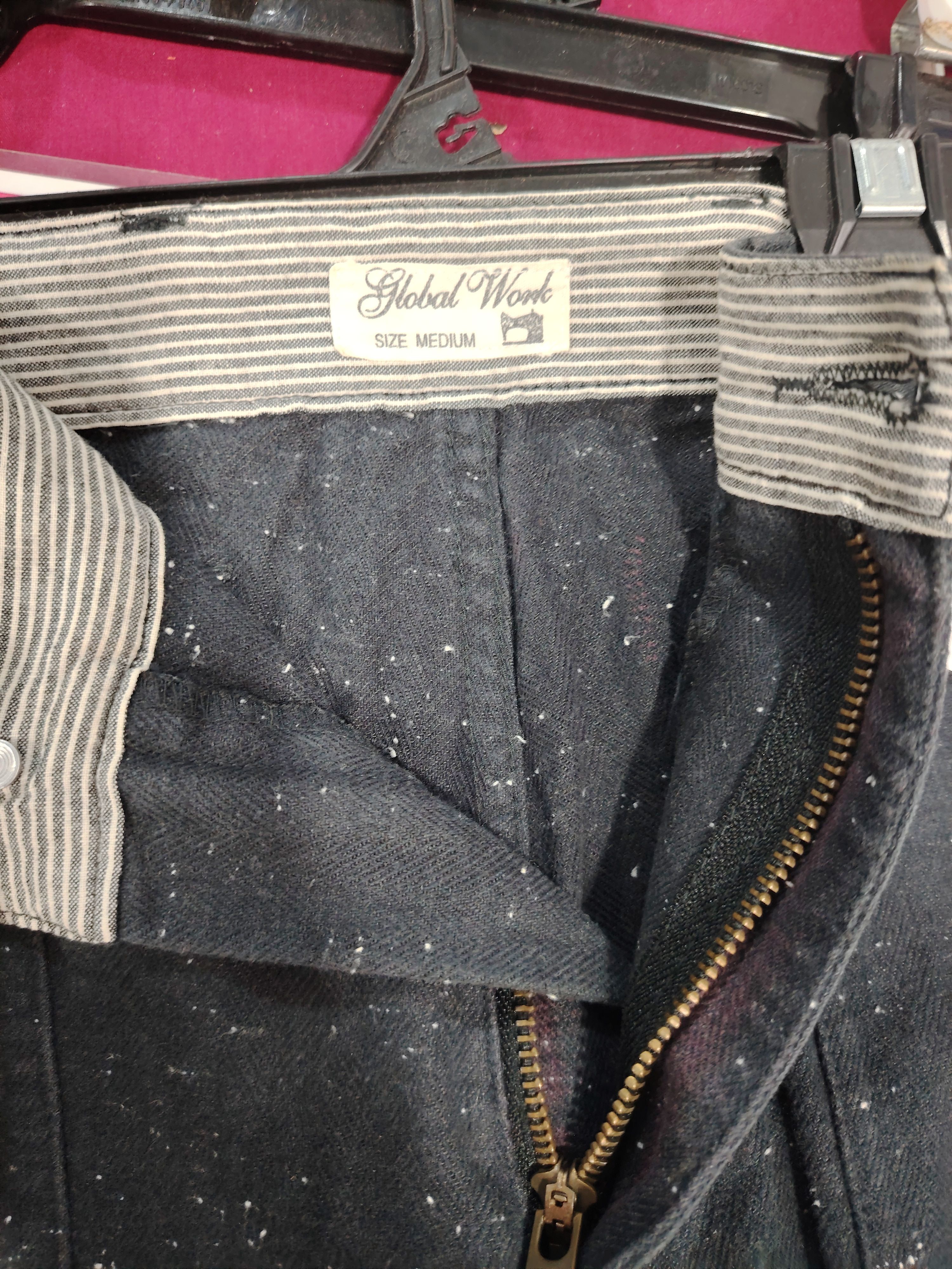 Global Work × Vintage SNOW WASH GLOBAL WORK BAKER PANTS Size US 33 - 6 Thumbnail
